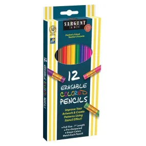 (12 Pk) 12 Ct Sargent Erasable Clrd