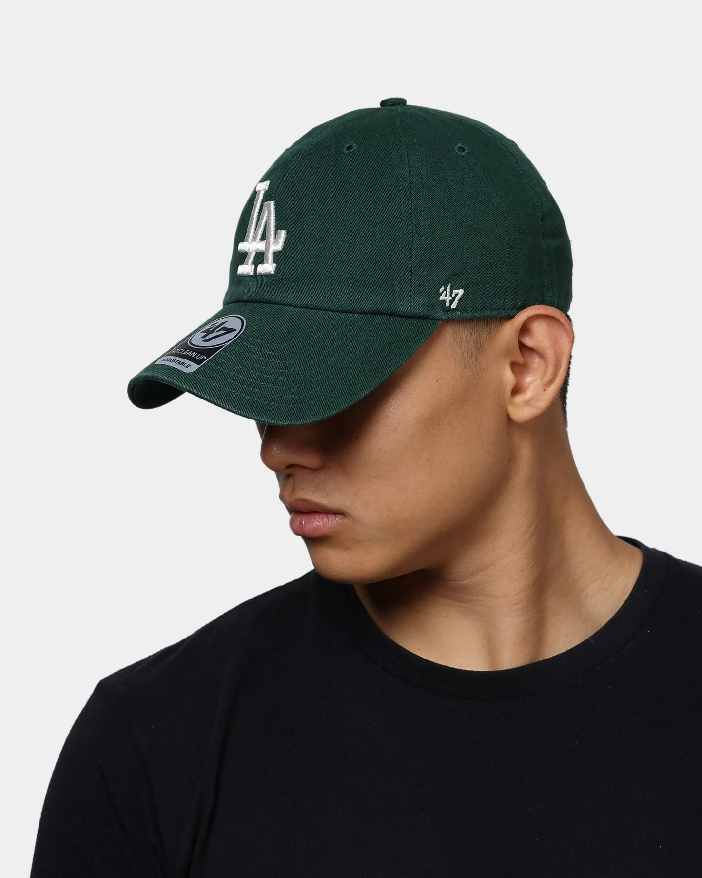 47 Brand Los Angeles Dodgers Clean Up Strapback Dark Green/Natural