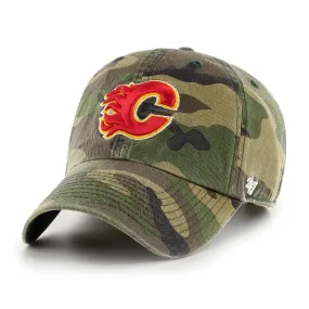 47 Brand NHL Camo Clean Up Adjustable Hat - Calgary Flames