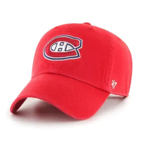 47 Brand NHL Clean Up Adjustable Hat Red - Montreal Canadiens