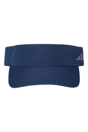 Adidas Mens Sustainable Performance Moisture Wicking Adjustable Visor - Collegiate Navy Blue - NEW