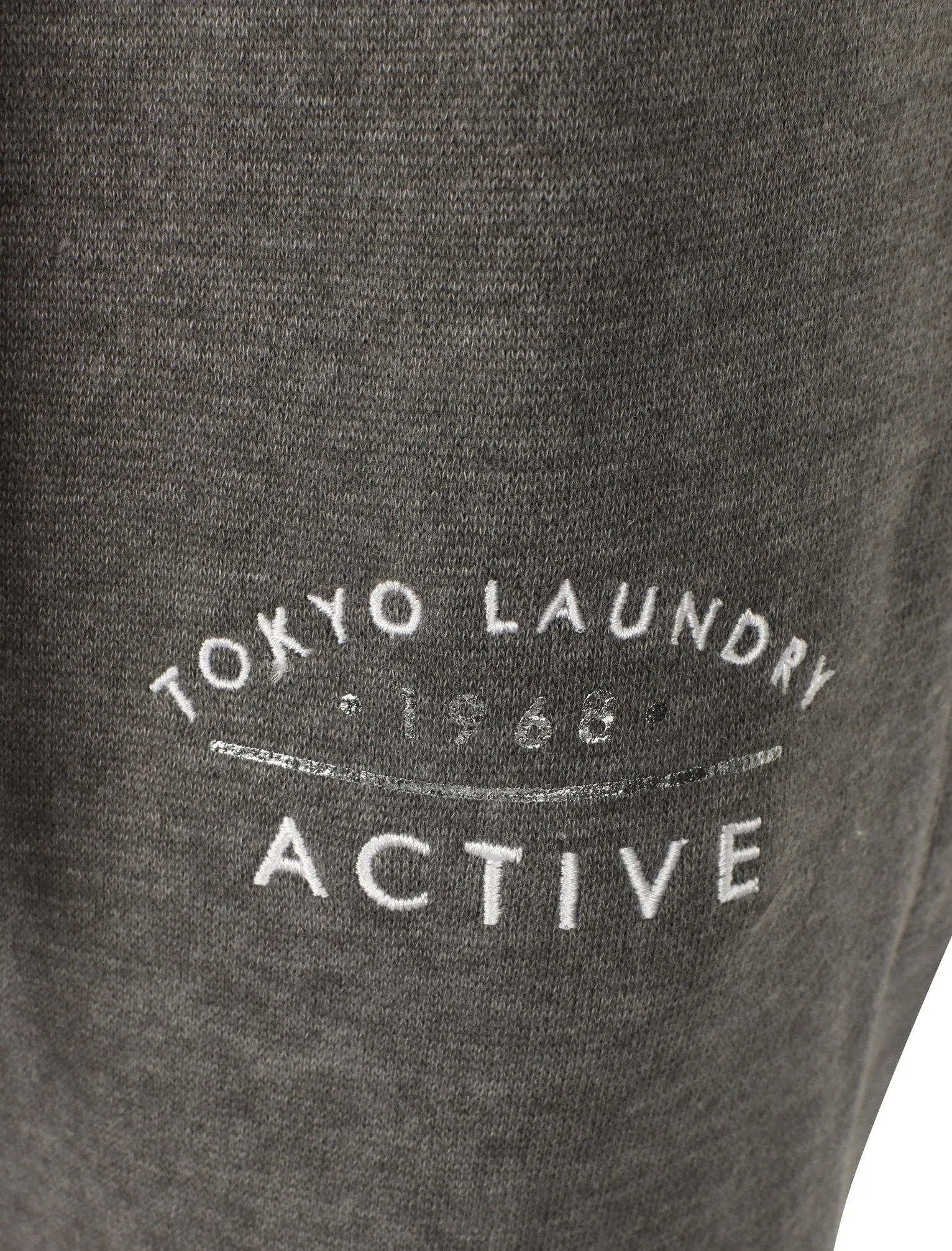 Albany Slim Fit Cuffed Joggers In Charcoal Marl - Tokyo Laundry Active