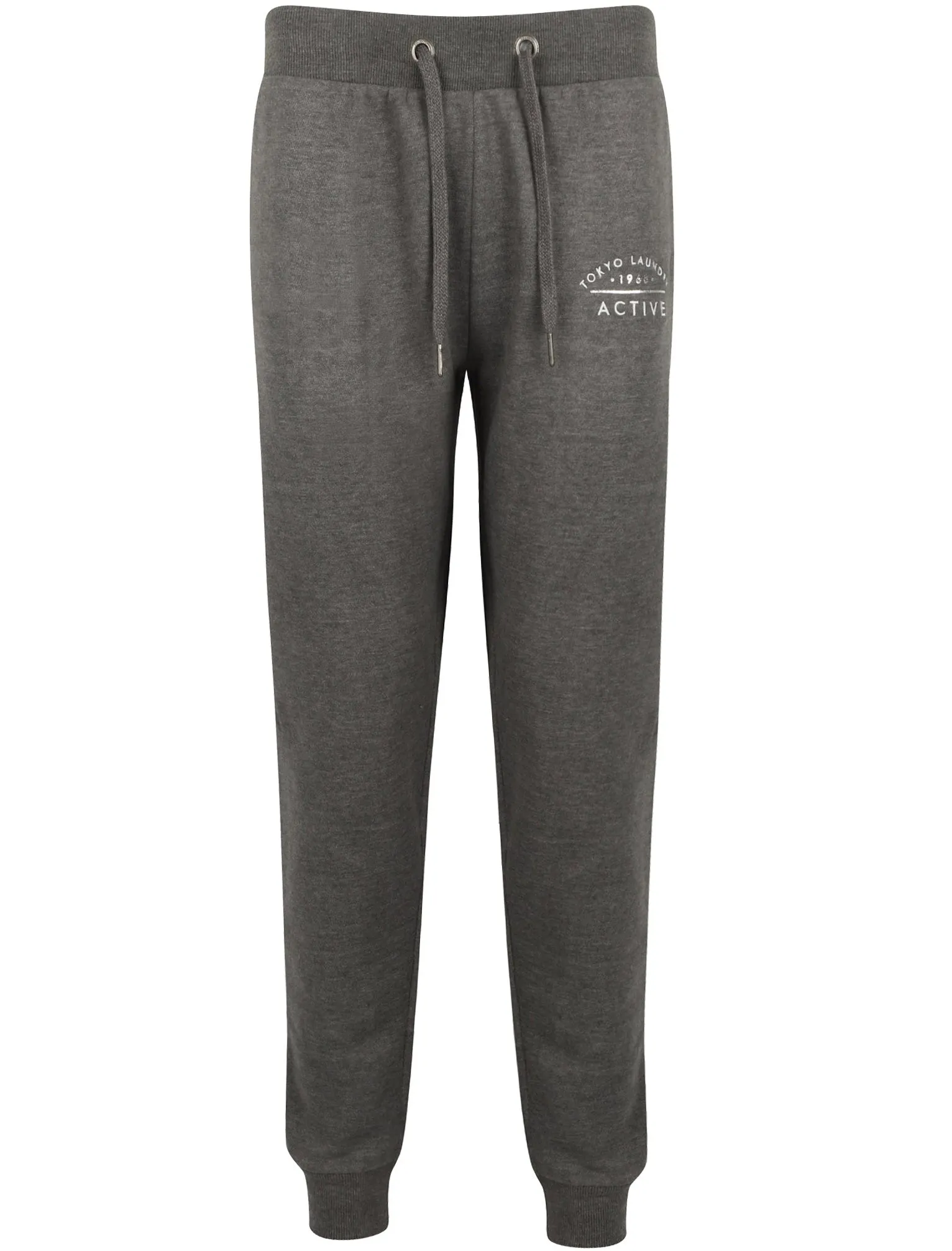 Albany Slim Fit Cuffed Joggers In Charcoal Marl - Tokyo Laundry Active