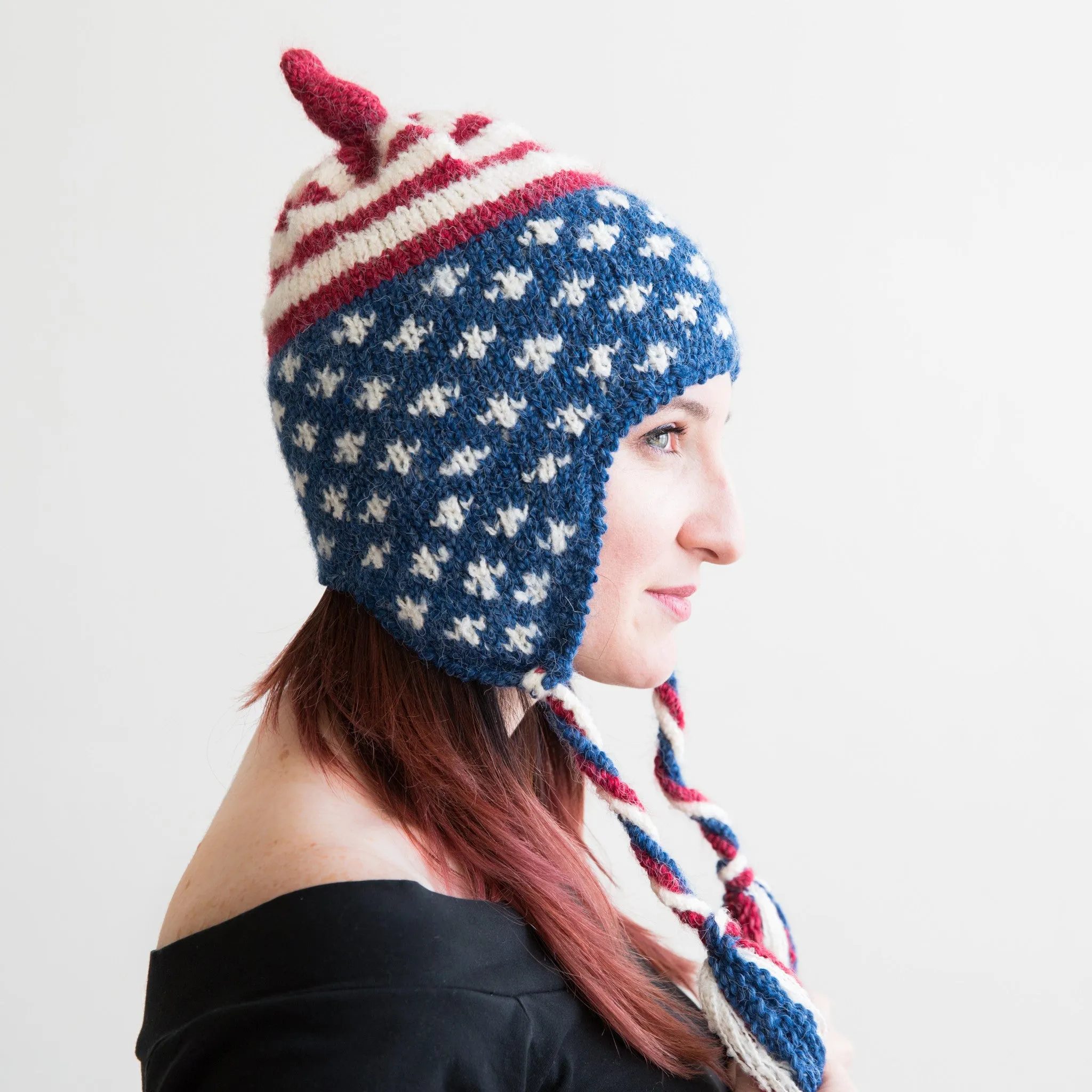 American Flag Aviator Hat with Earflaps