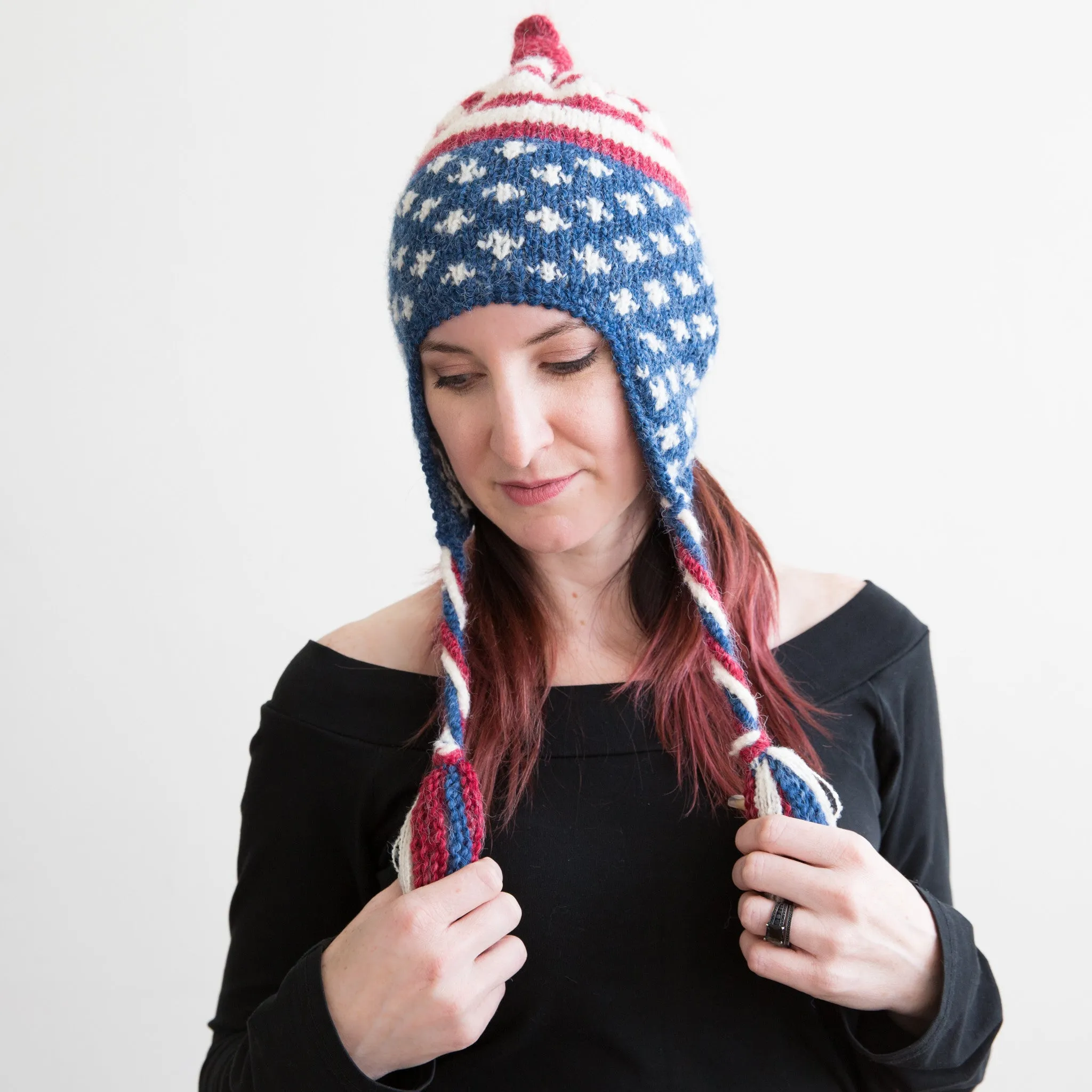 American Flag Aviator Hat with Earflaps