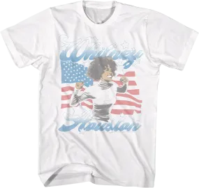 American Flag Whitney Houston T-Shirt