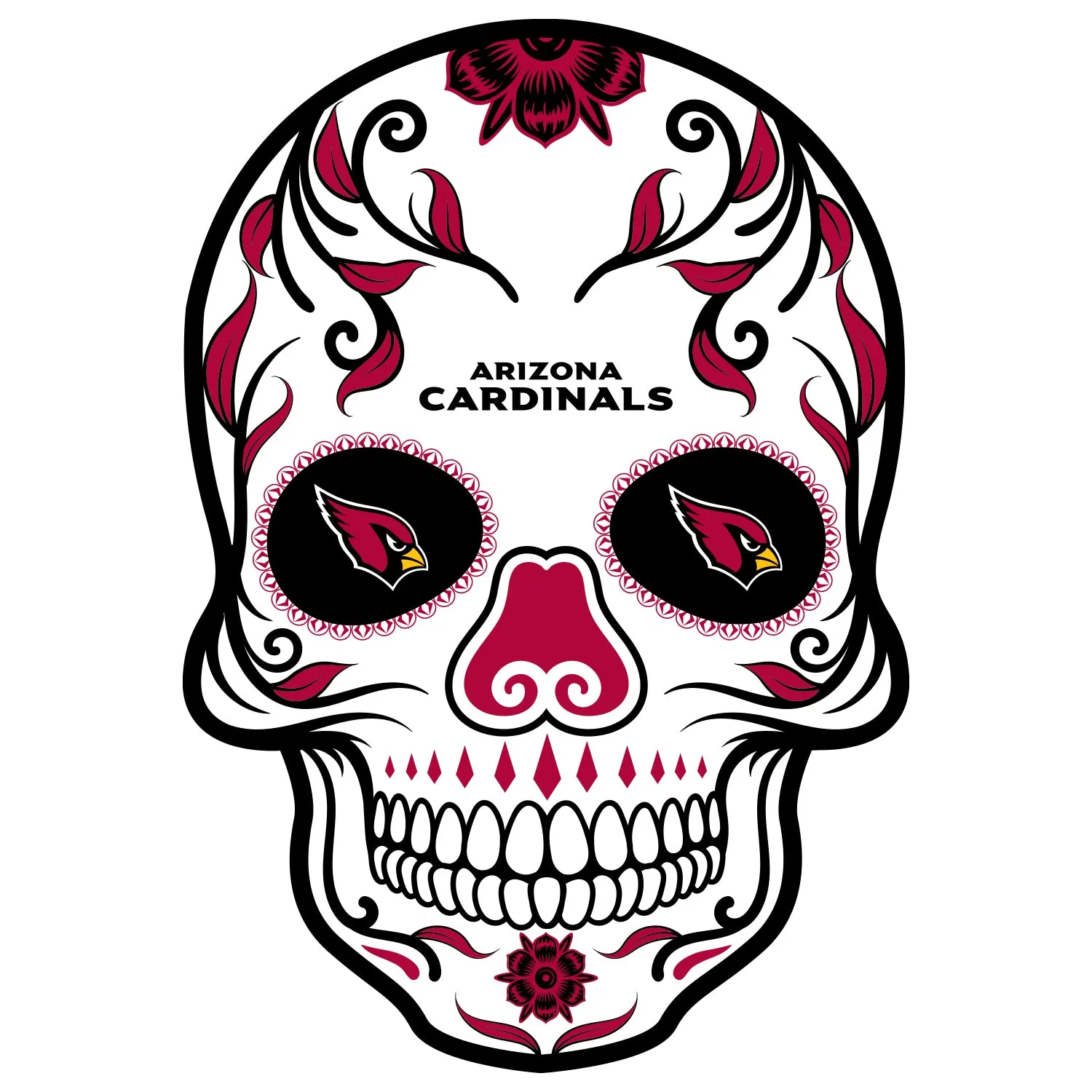 Arizona Cardinals: Skull Big Head Foam Core Cutout - Officially Licensed NFL Big Head