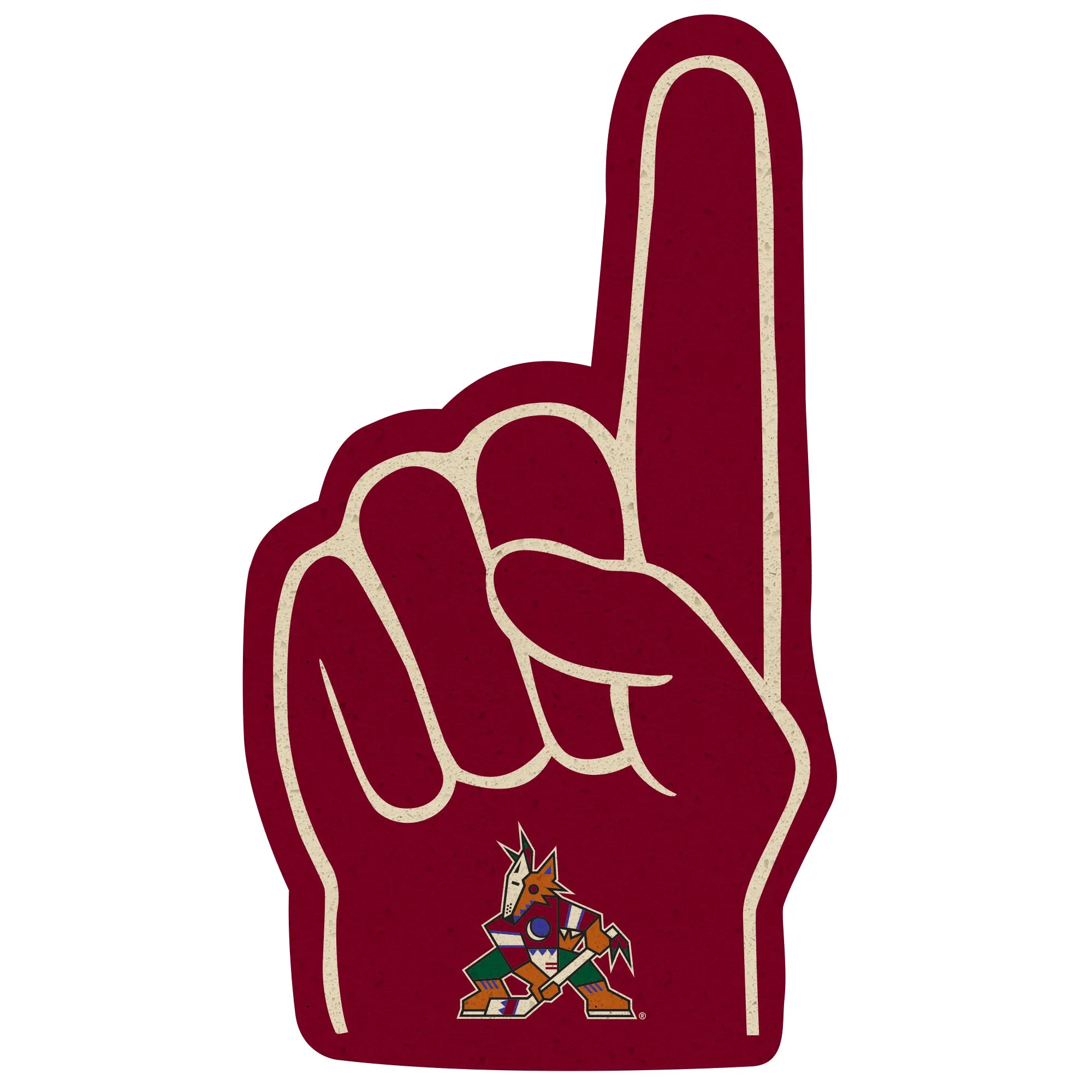 Arizona Coyotes: Foamcore Foam Finger Foam Core Cutout - Officially Licensed NHL Big Head