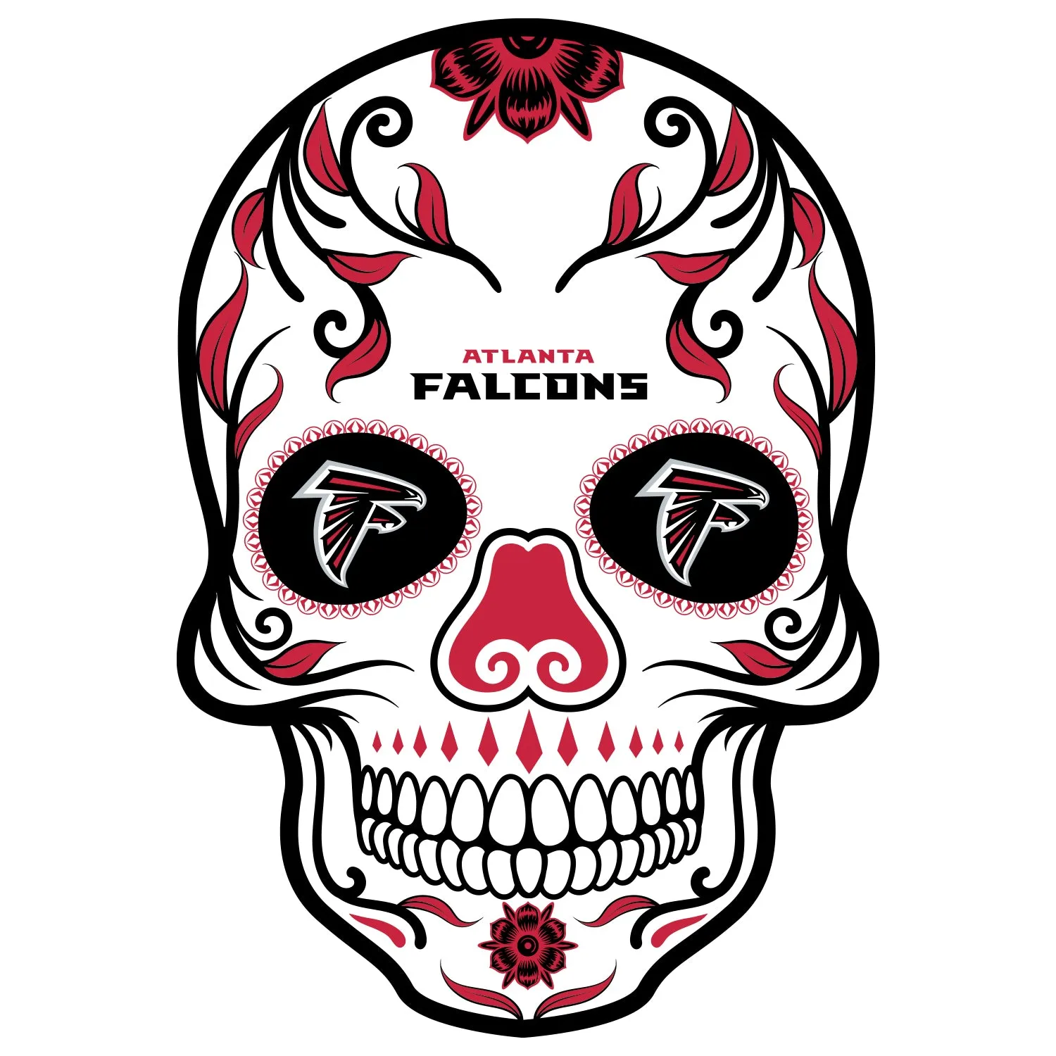 Atlanta Falcons: Skull Foam Core Cutout - Officially Licensed NFL Big Head