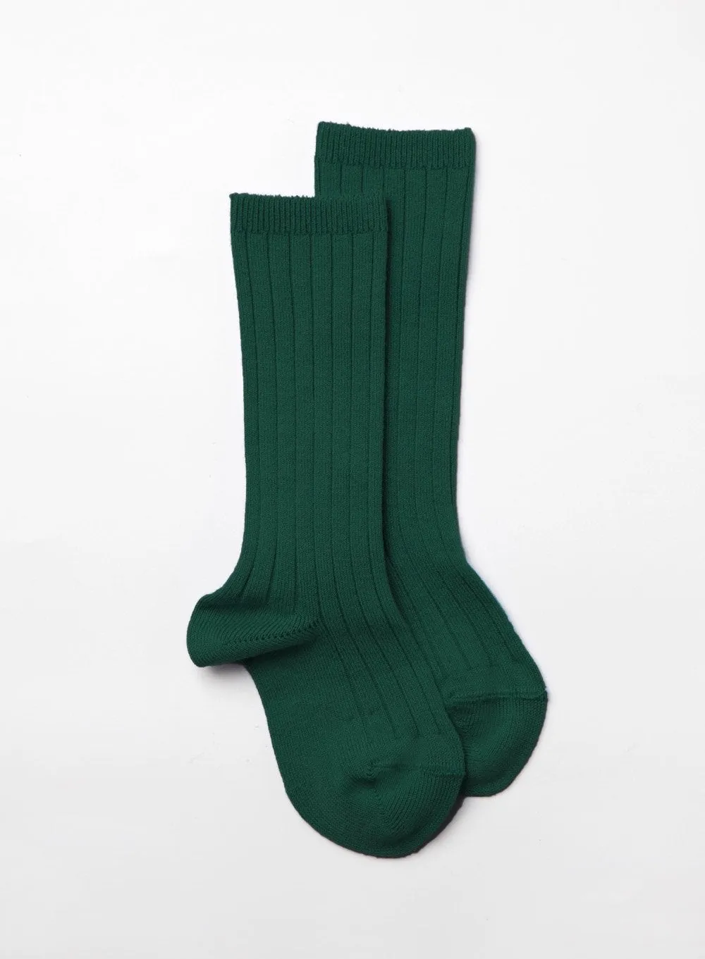 Baby Ribbed Knee High Socks in Green