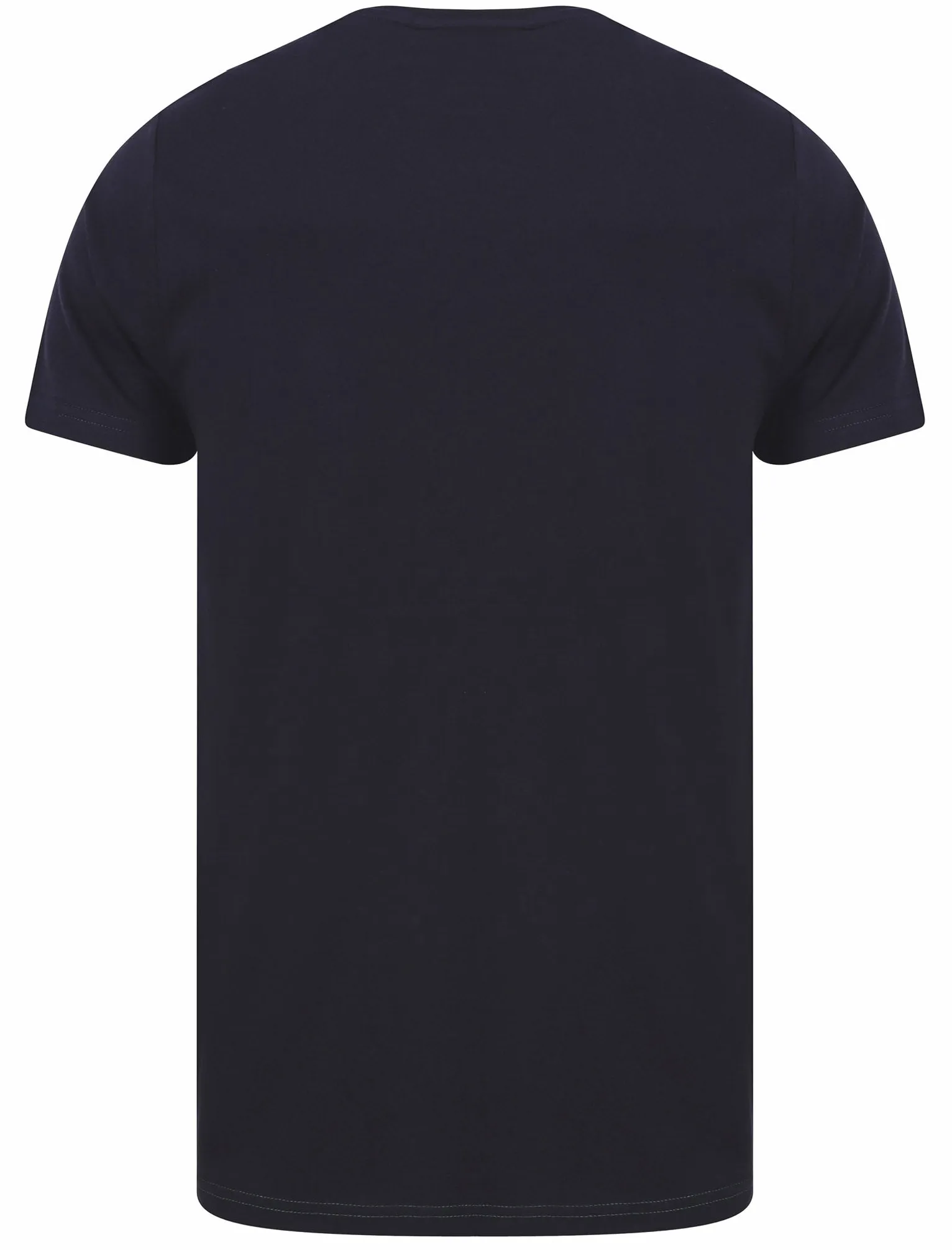 Baller Colour Block Cotton Jersey T-Shirt in Navy - Dissident