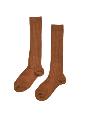 Basic Rib Knee High Socks - Oxide