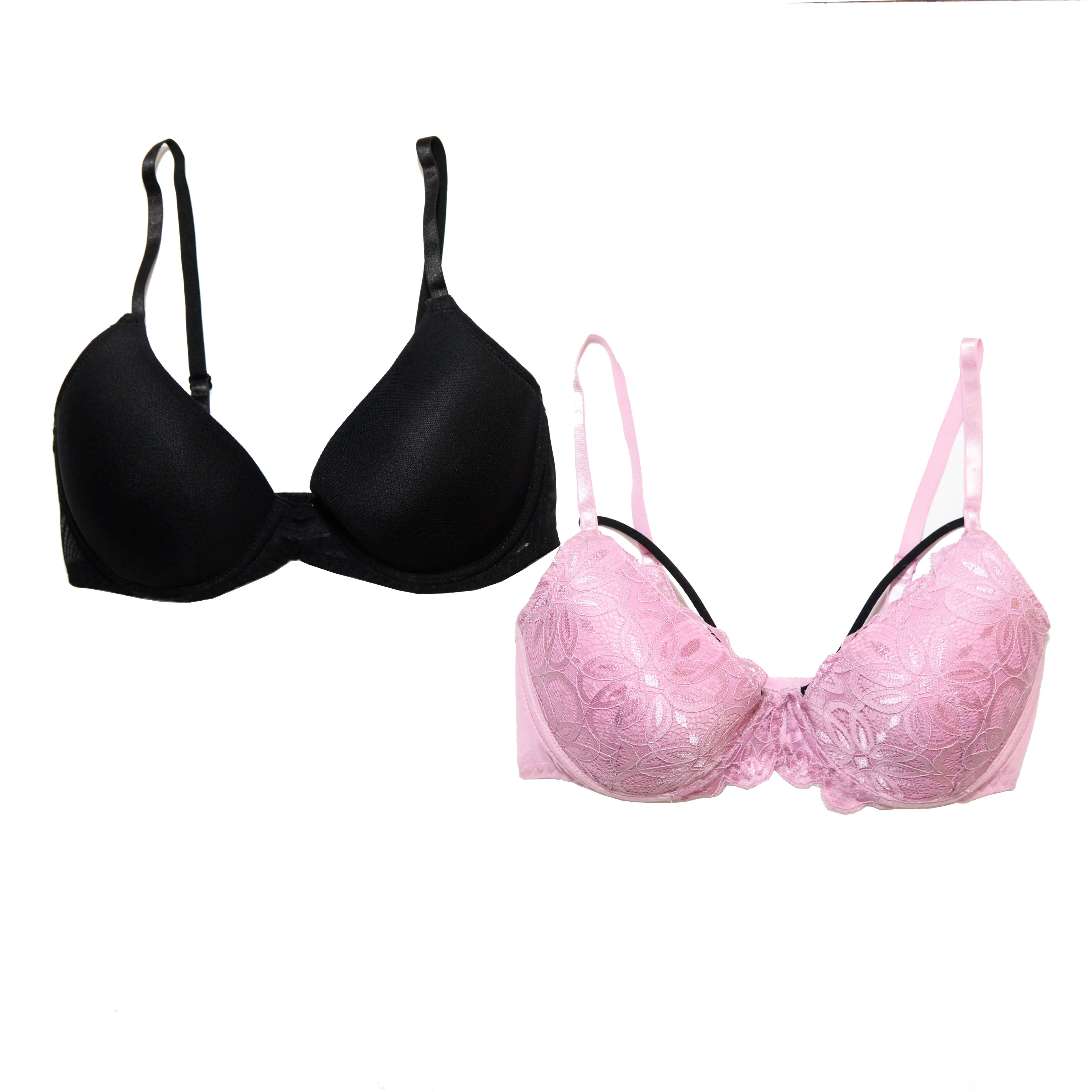 BCBGeneration Women's Satin And Lace Demi Bra 2-Pack