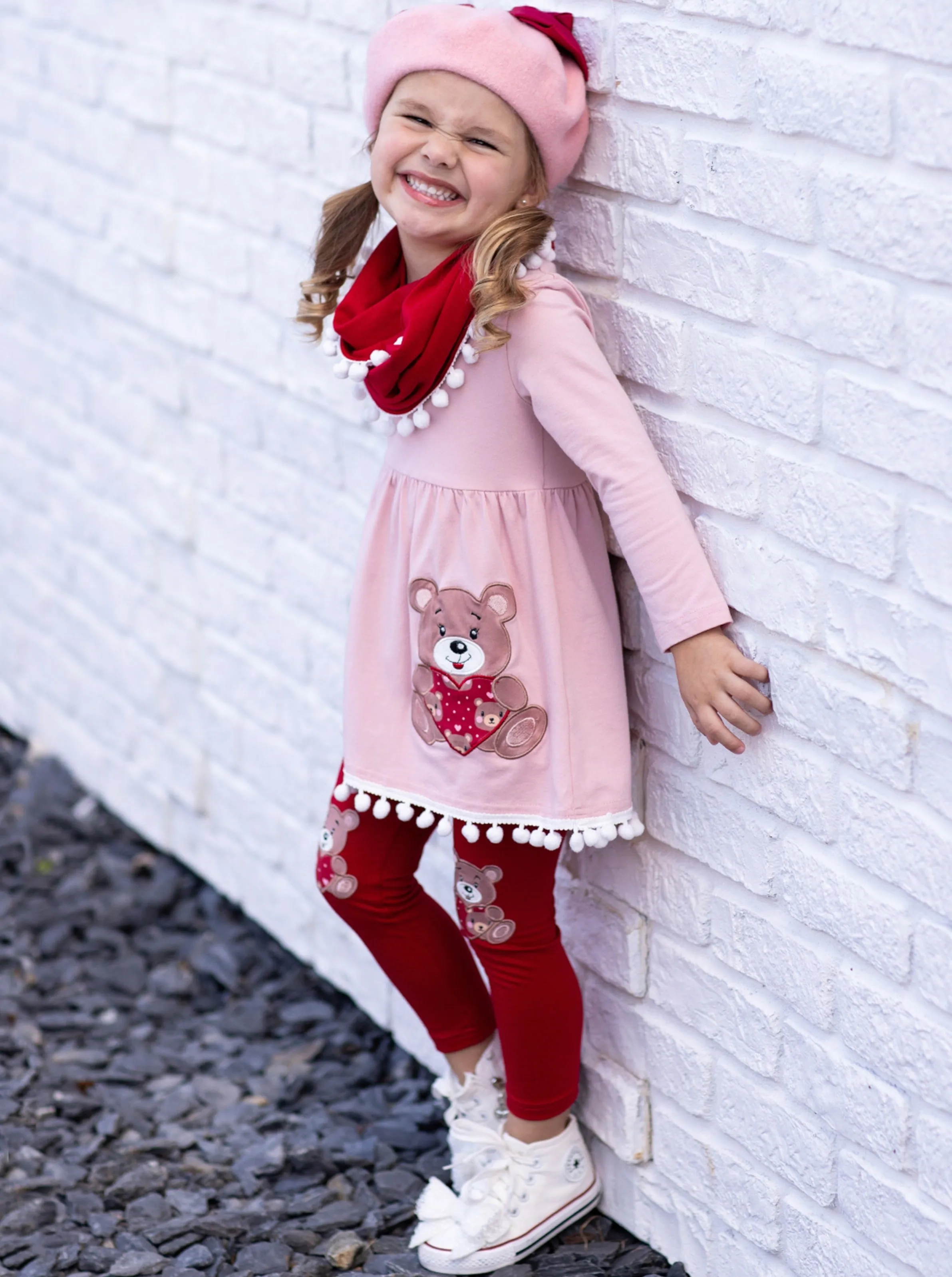 Beary Sweet Tunic, Scarf and Legging Set