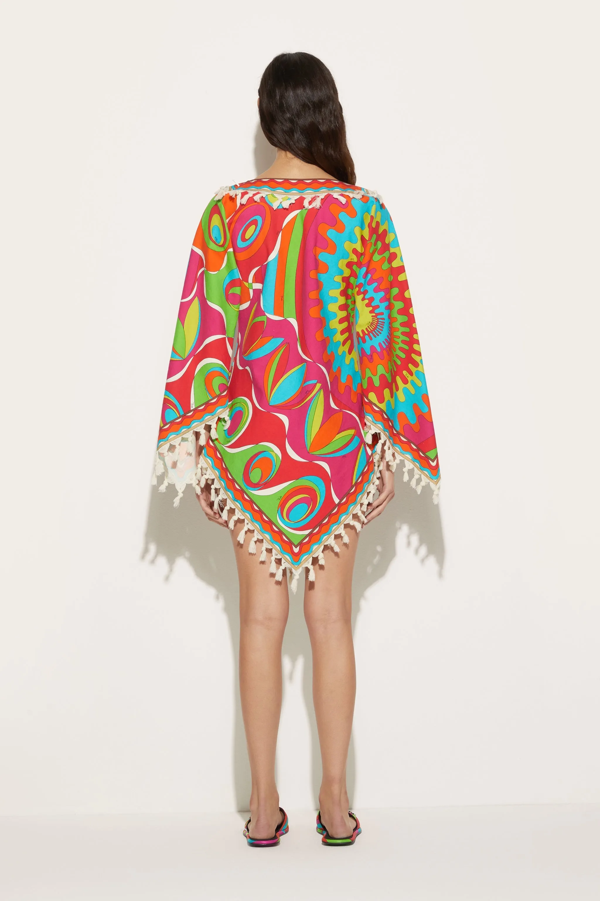 Bersaglio-Print Tassel-Trim Kaftan