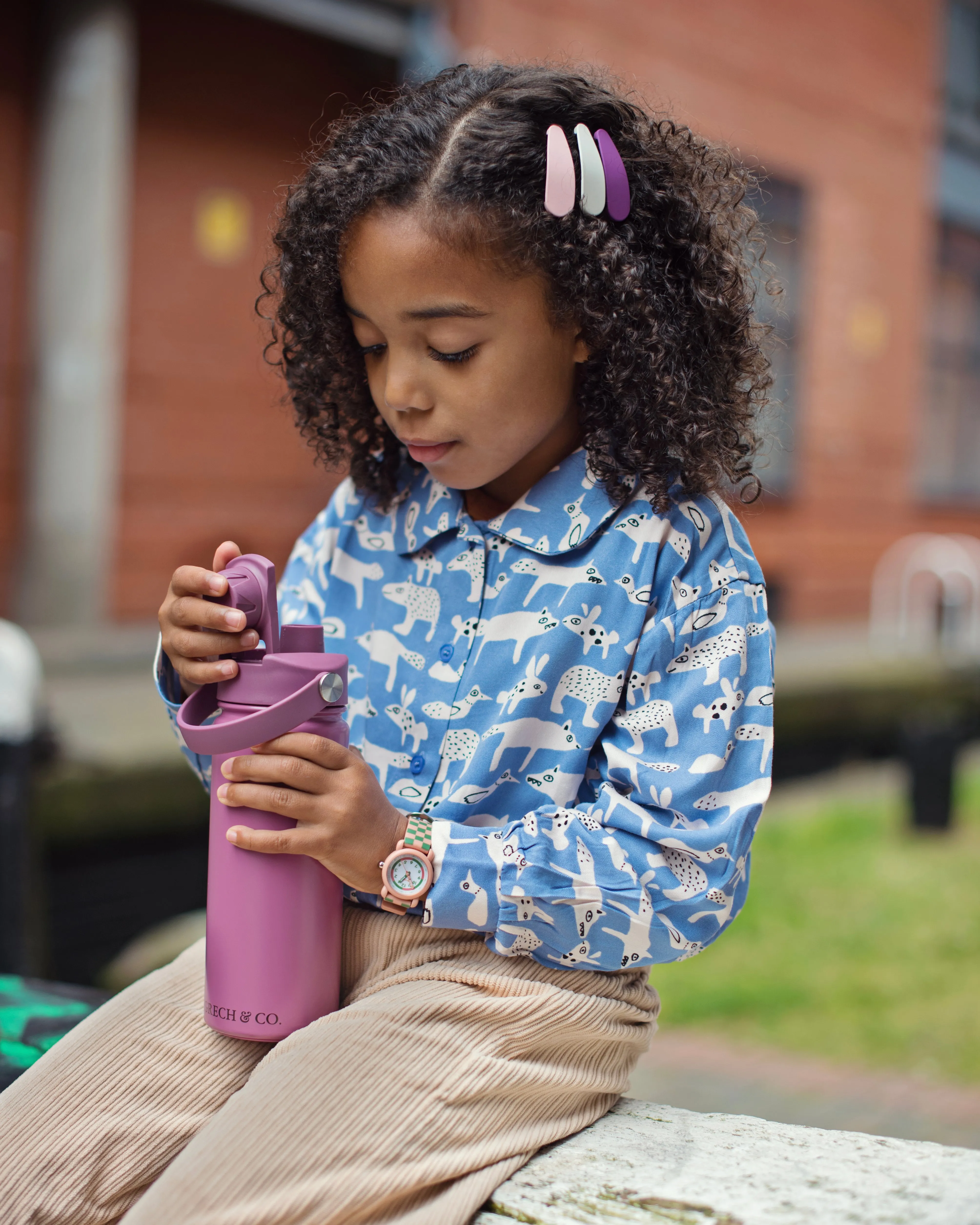 Bite   Sip Thermo Water Bottle - 18oz | Mauve Rose