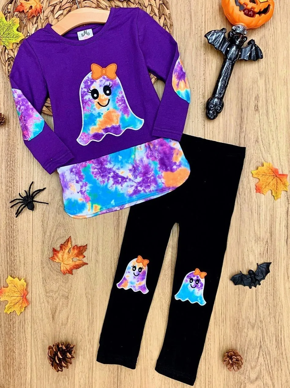 Boo, Felicia Tie Dye Tunic And Patched Legging Set