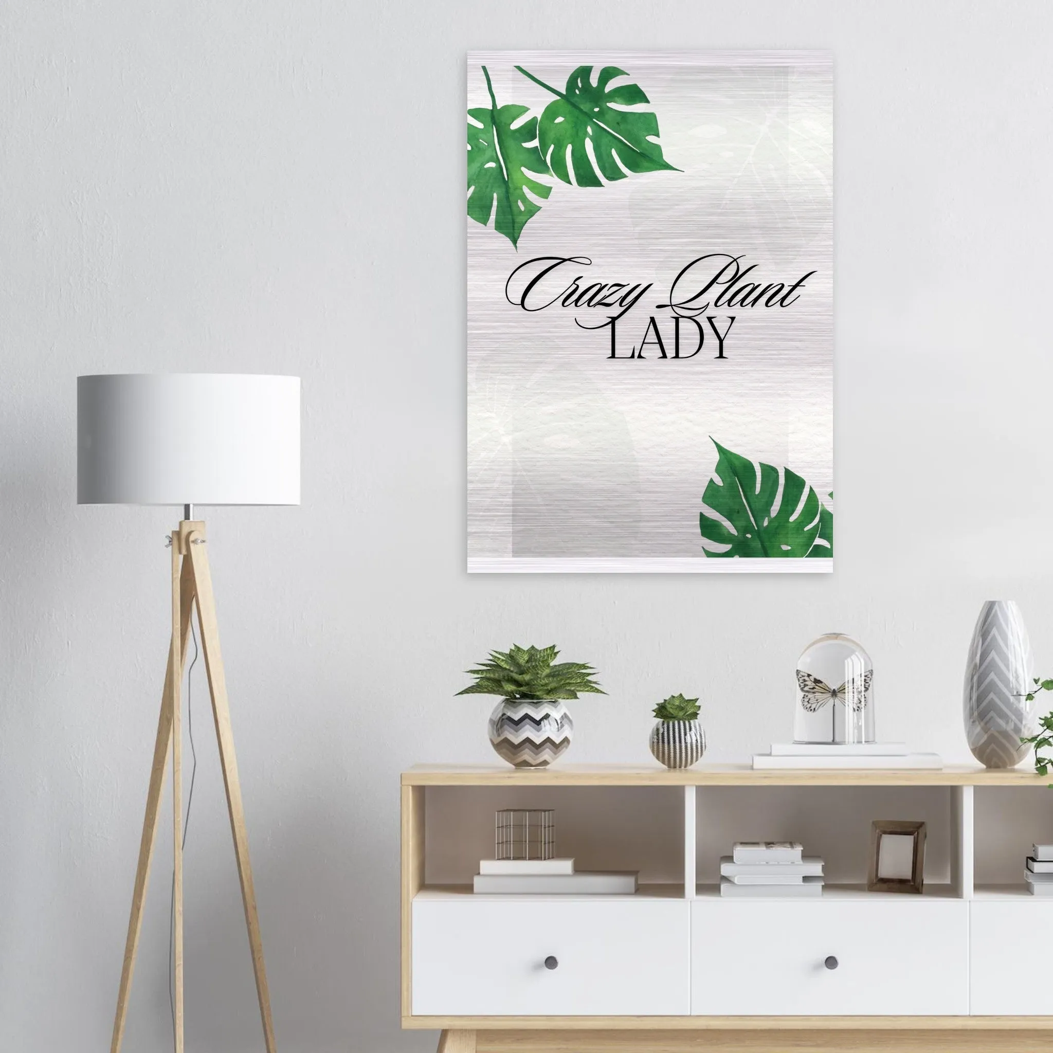 Brushed Aluminum Print | Crazy Plant Lady