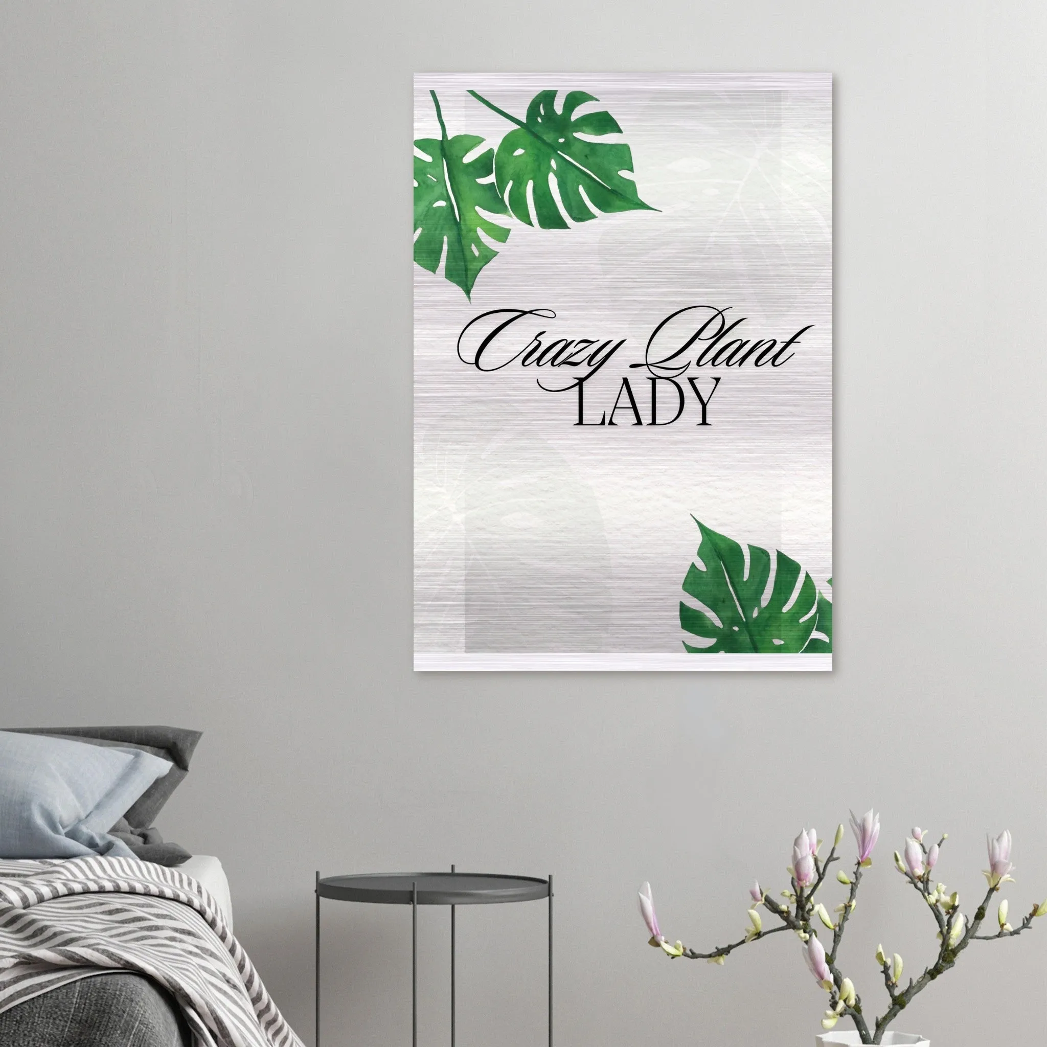 Brushed Aluminum Print | Crazy Plant Lady