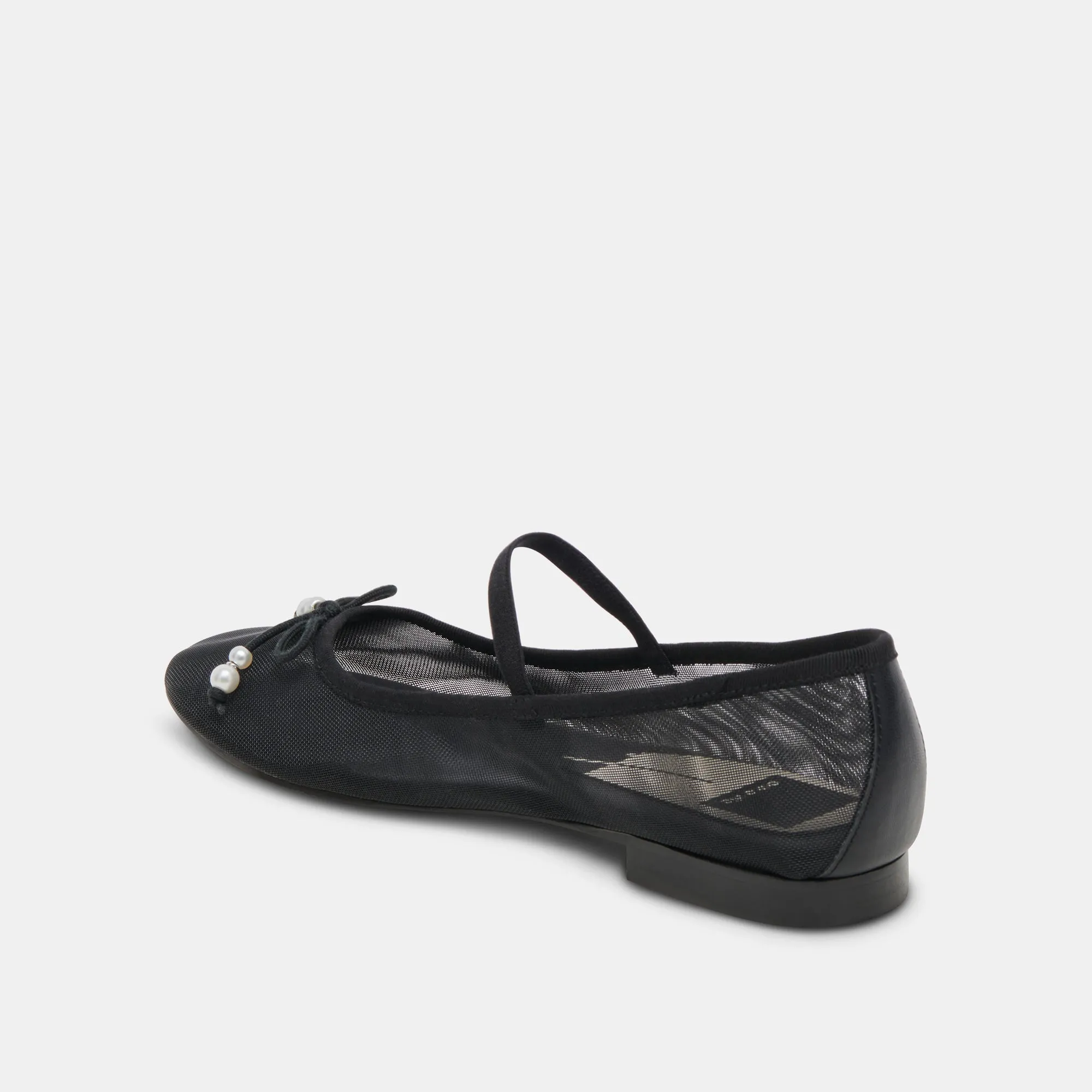 CADEL BALLET FLATS BLACK PEARLS