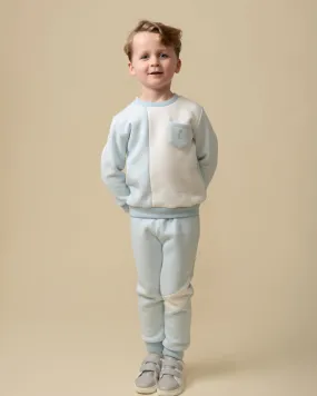 Caramelo Kids Boys Sky Crew neck Contrast Tracksuit