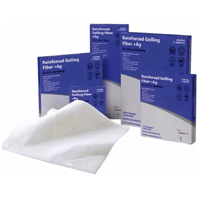 Cardinal Health™ Reinforced Gelling Fibre, Ionic Silver Complex, Alginate Dressing