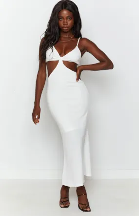 Catalina Cut Out Midi Dress White