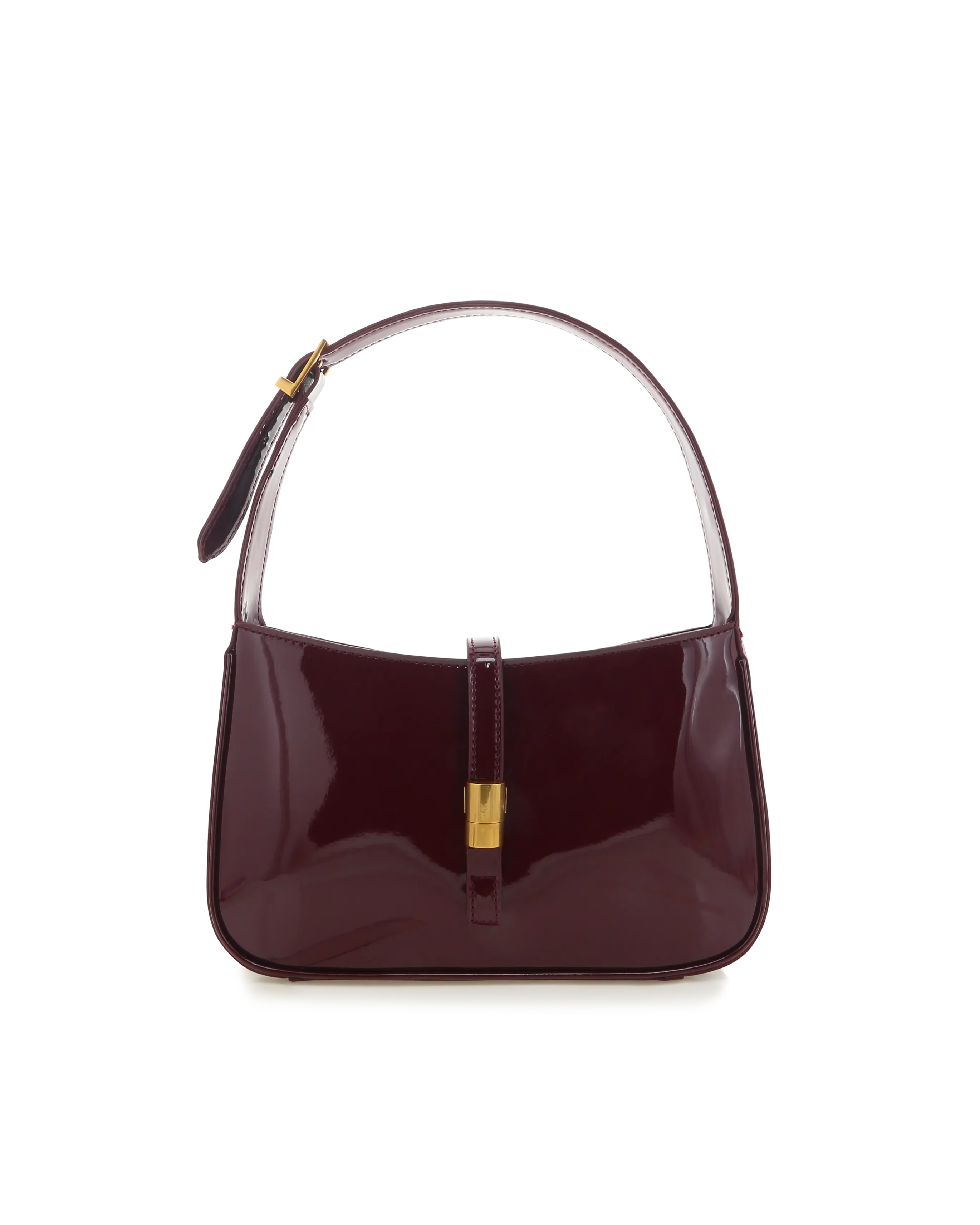 Clara Shoulder Bag - Wine Patent