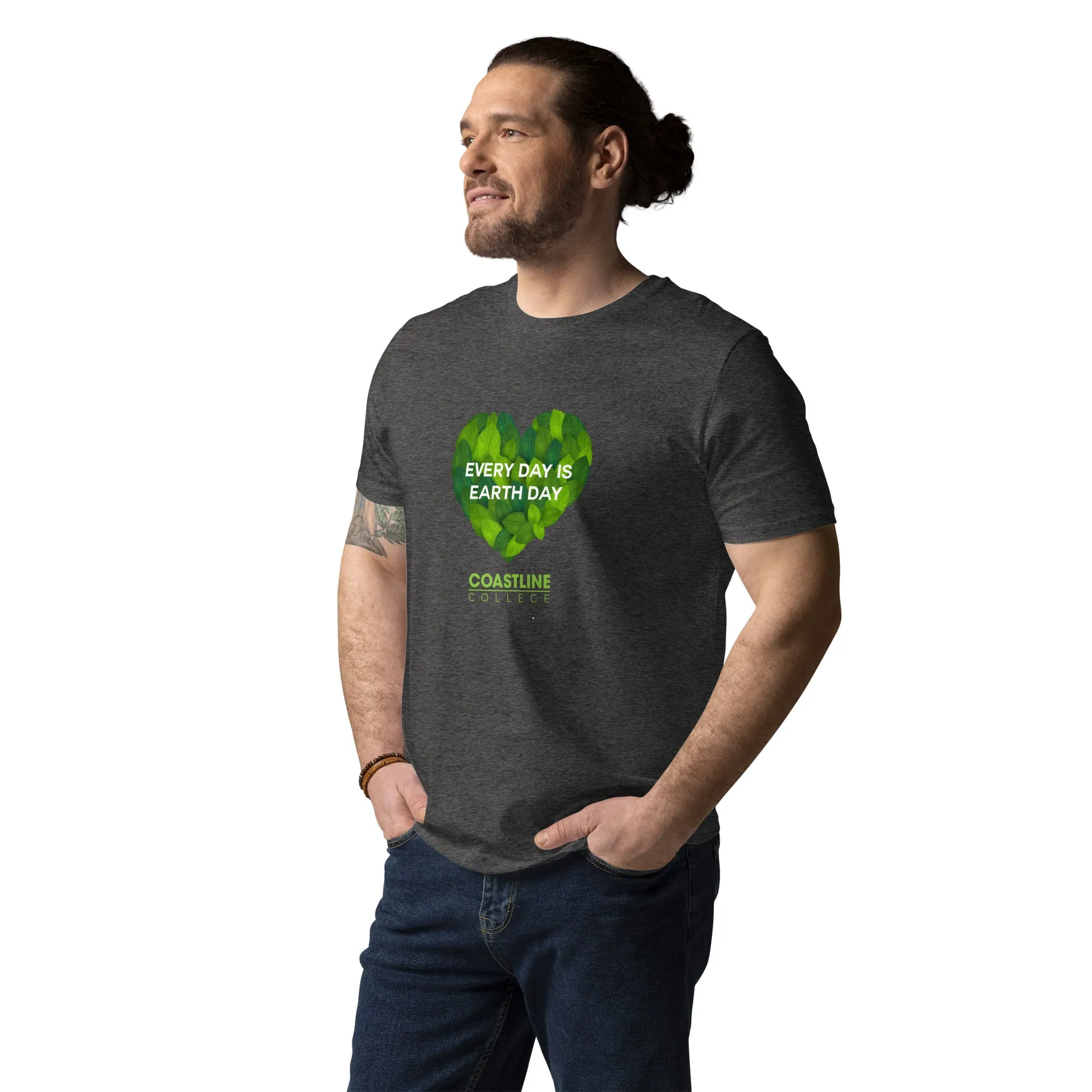 Coastline "Every Day is Earth Day" Unisex Organic Cotton T-Shirt - Dark Colors