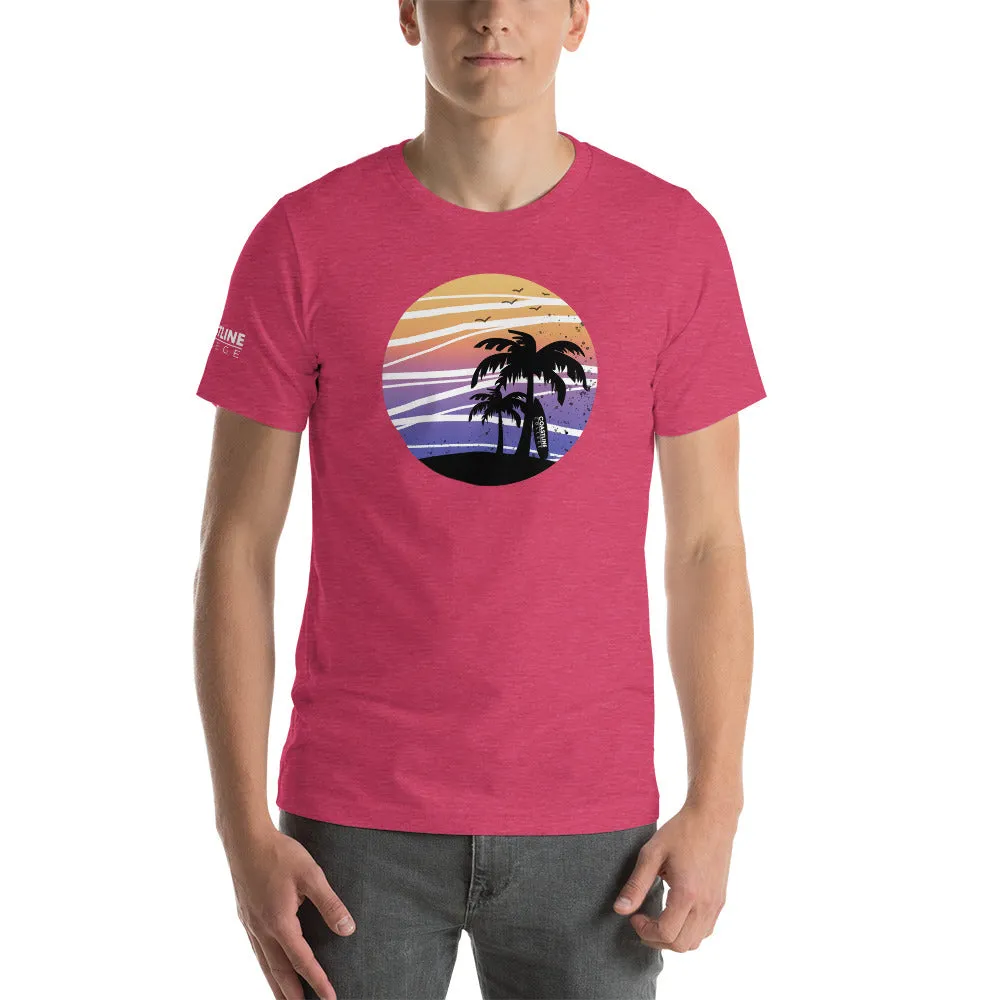 Coastline Summertime Sunset Unisex T-Shirt (Dark Colors)