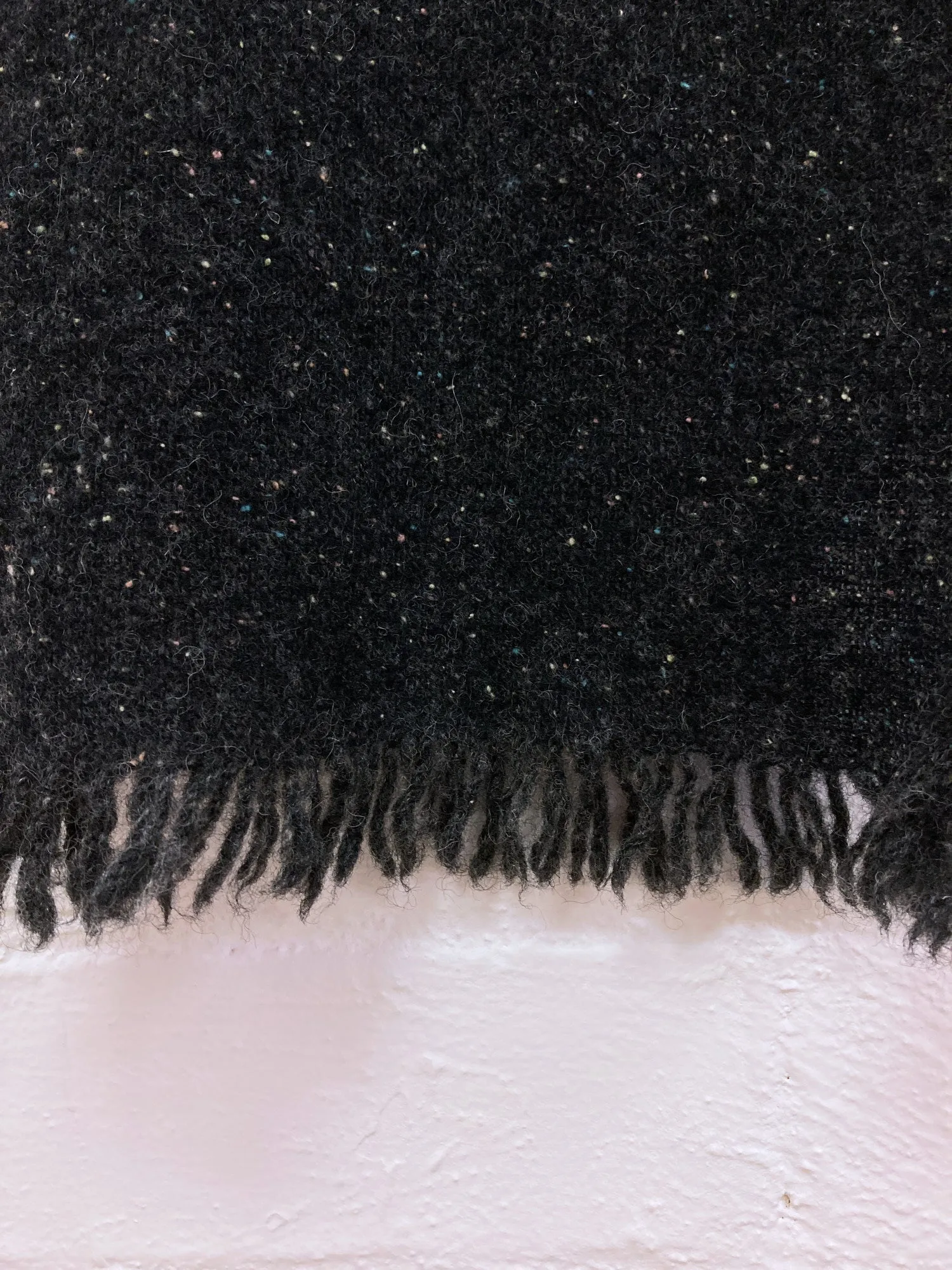 Comme des Garcons Homme grey speckled wool scarf