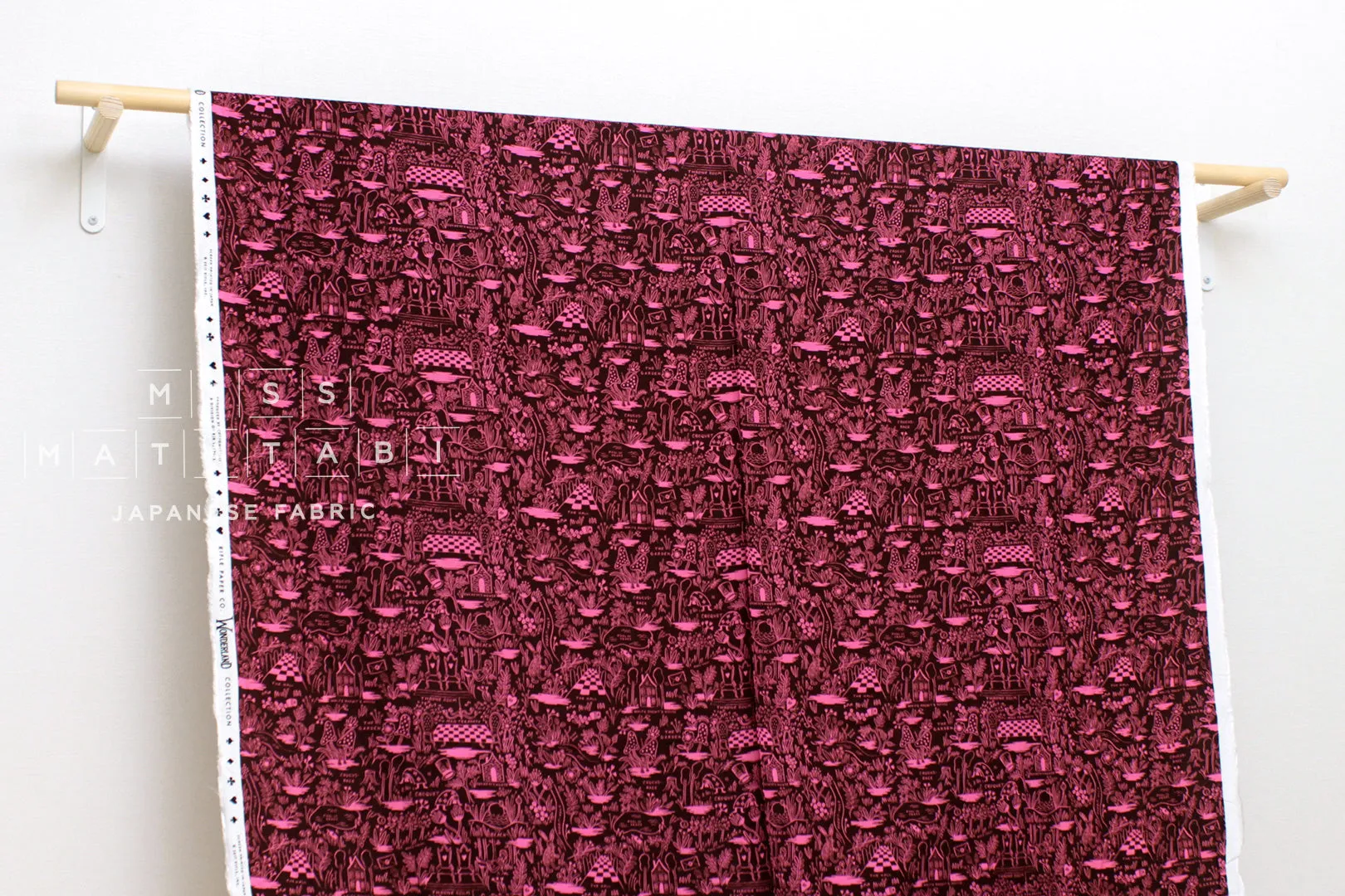 Cotton   Steel Wonderland rayon - magic forest - ruby