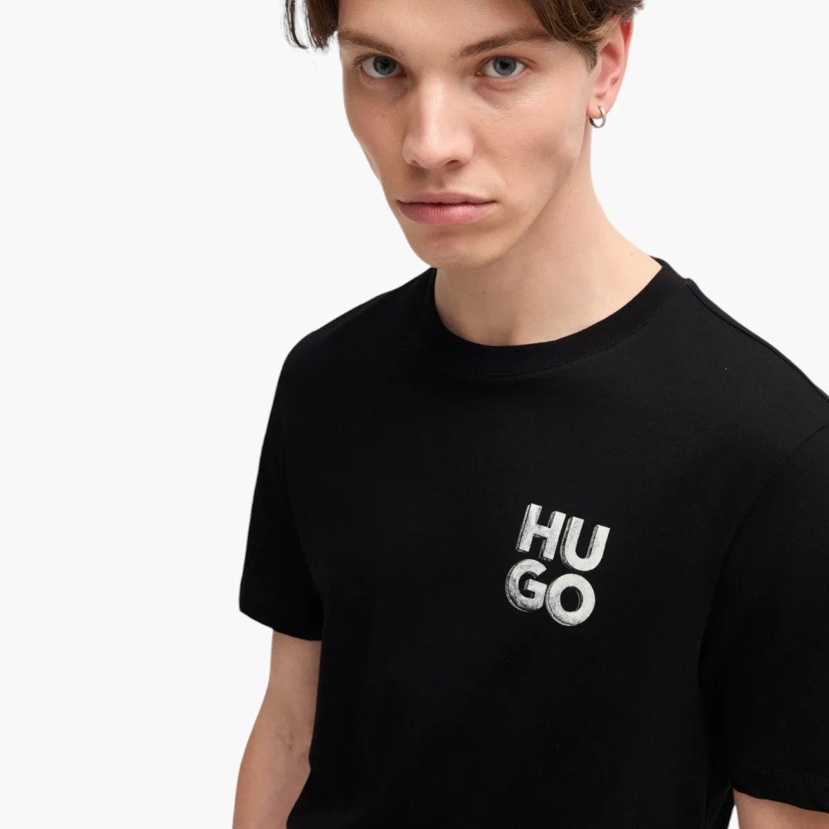 Cotton T-Shirt With Decorative Reflective Logo