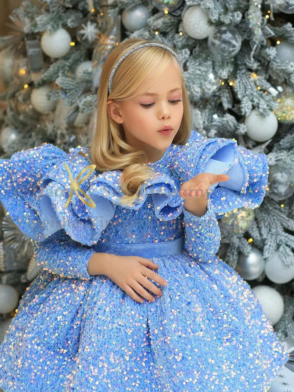 Cute Glitter Sequin Flower Girl Dresses