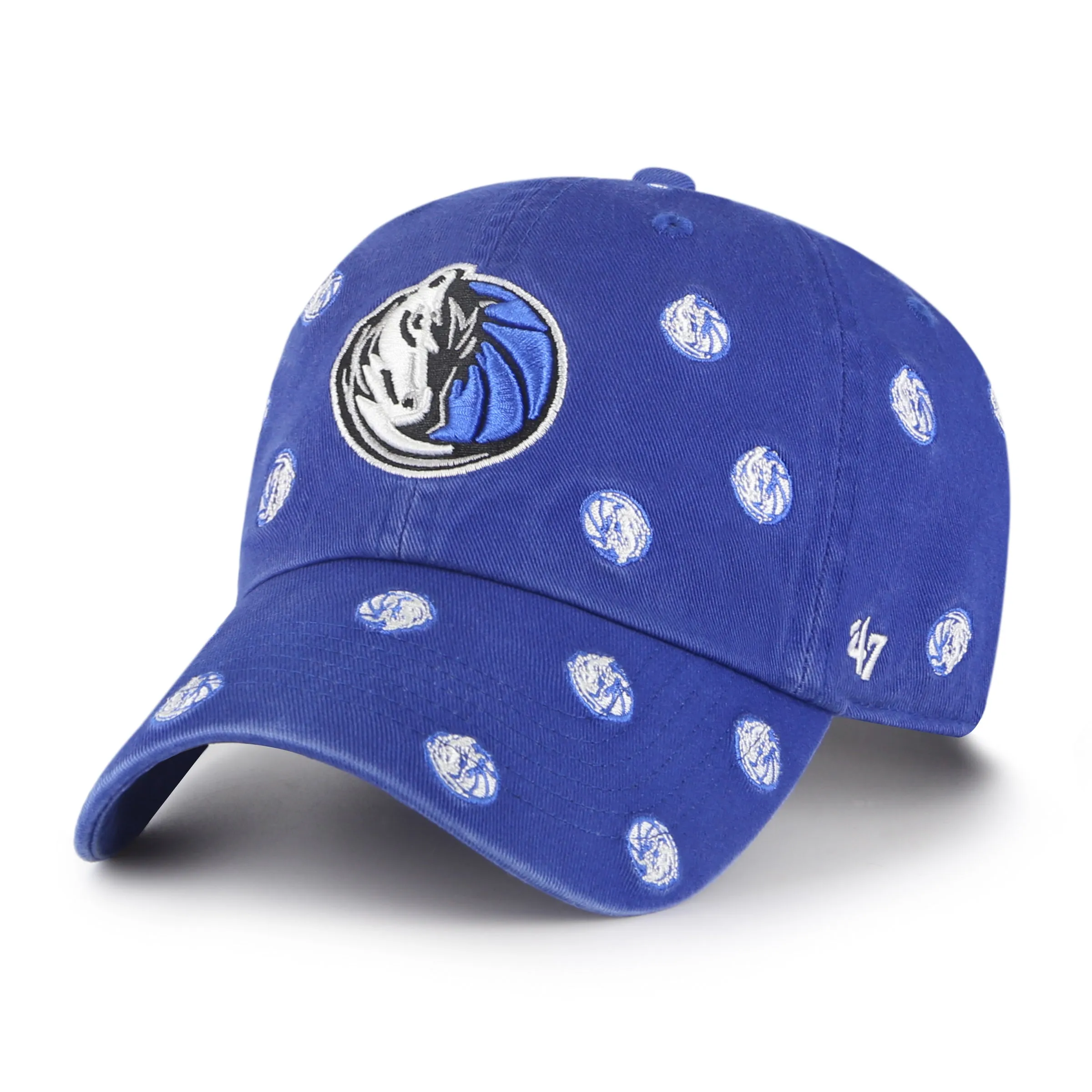 DALLAS MAVERICKS 47 BRAND WOMENS HORSE HEAD CONFETTI ROYAL CLEAN UP CAP