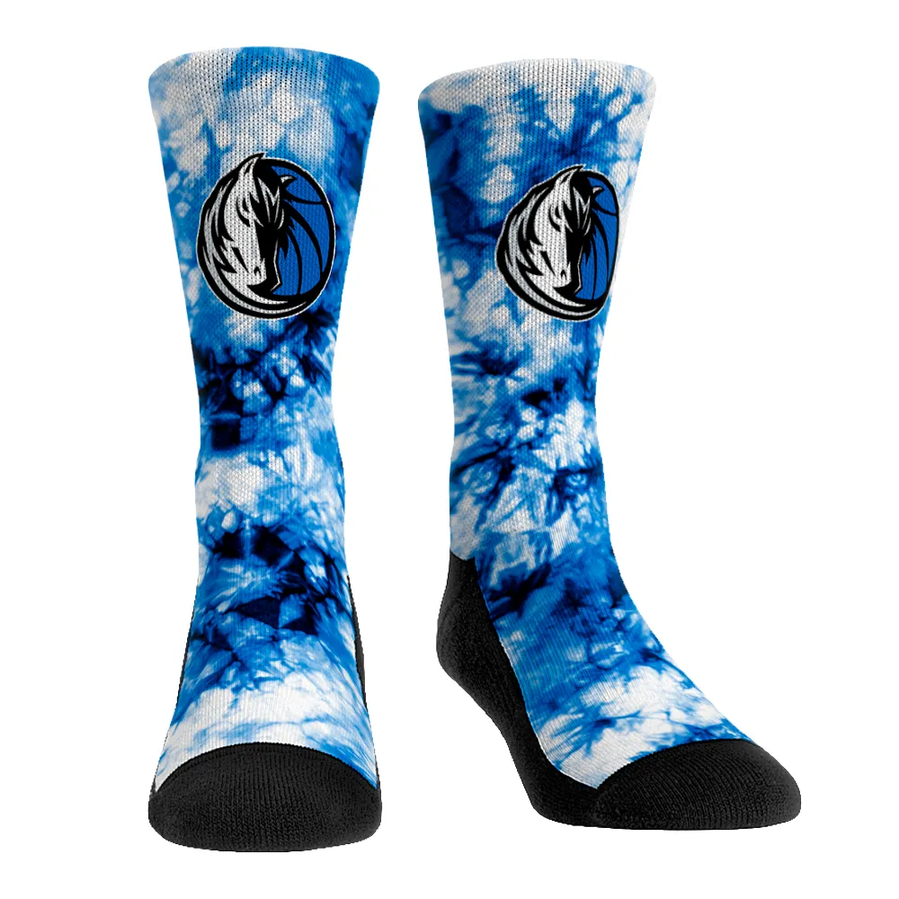 DALLAS MAVERICKS ROCK 'EM ROYAL TIE DYE CREW SOCKS