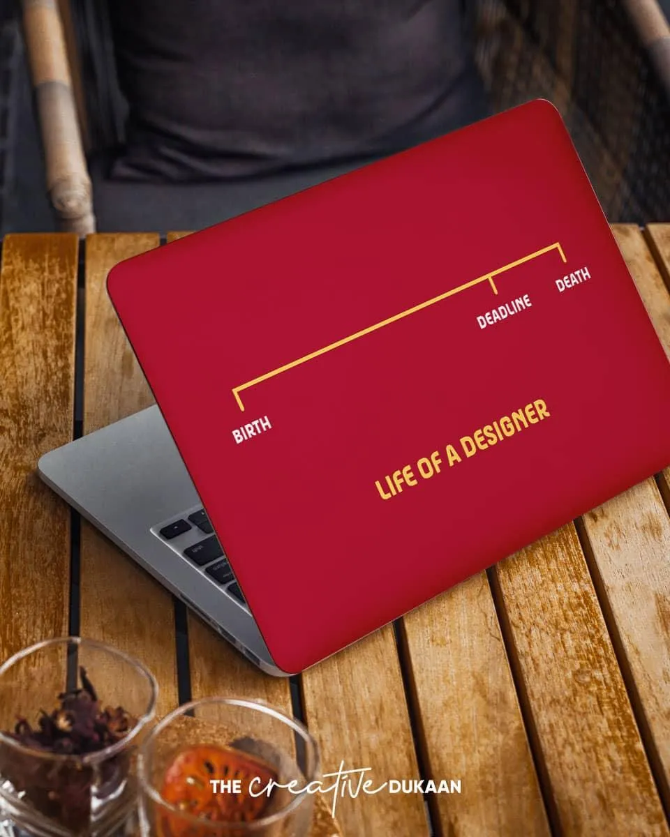 Dark Red Life of Designer Funny Laptop Skin