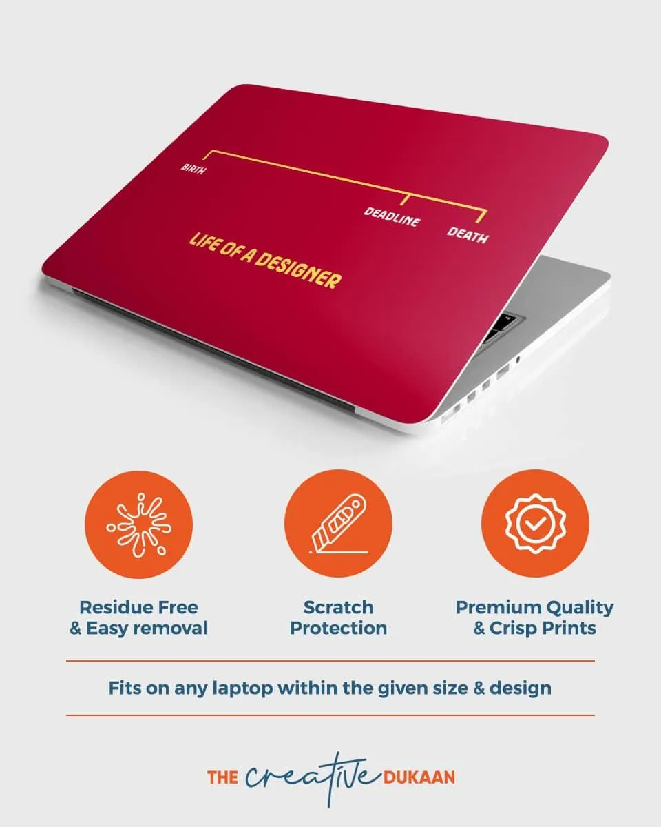 Dark Red Life of Designer Funny Laptop Skin