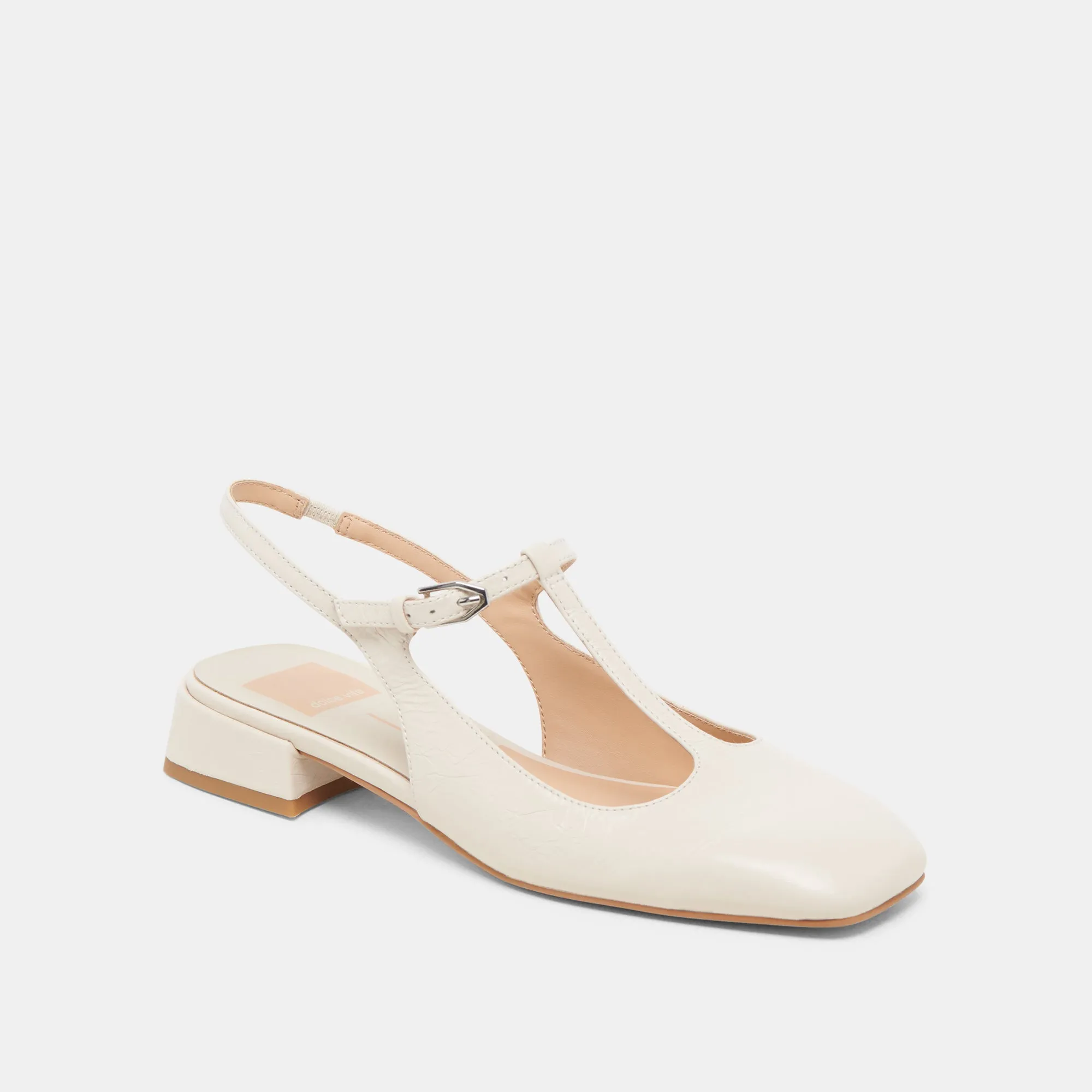 DEIDRA FLATS CREAM LEATHER