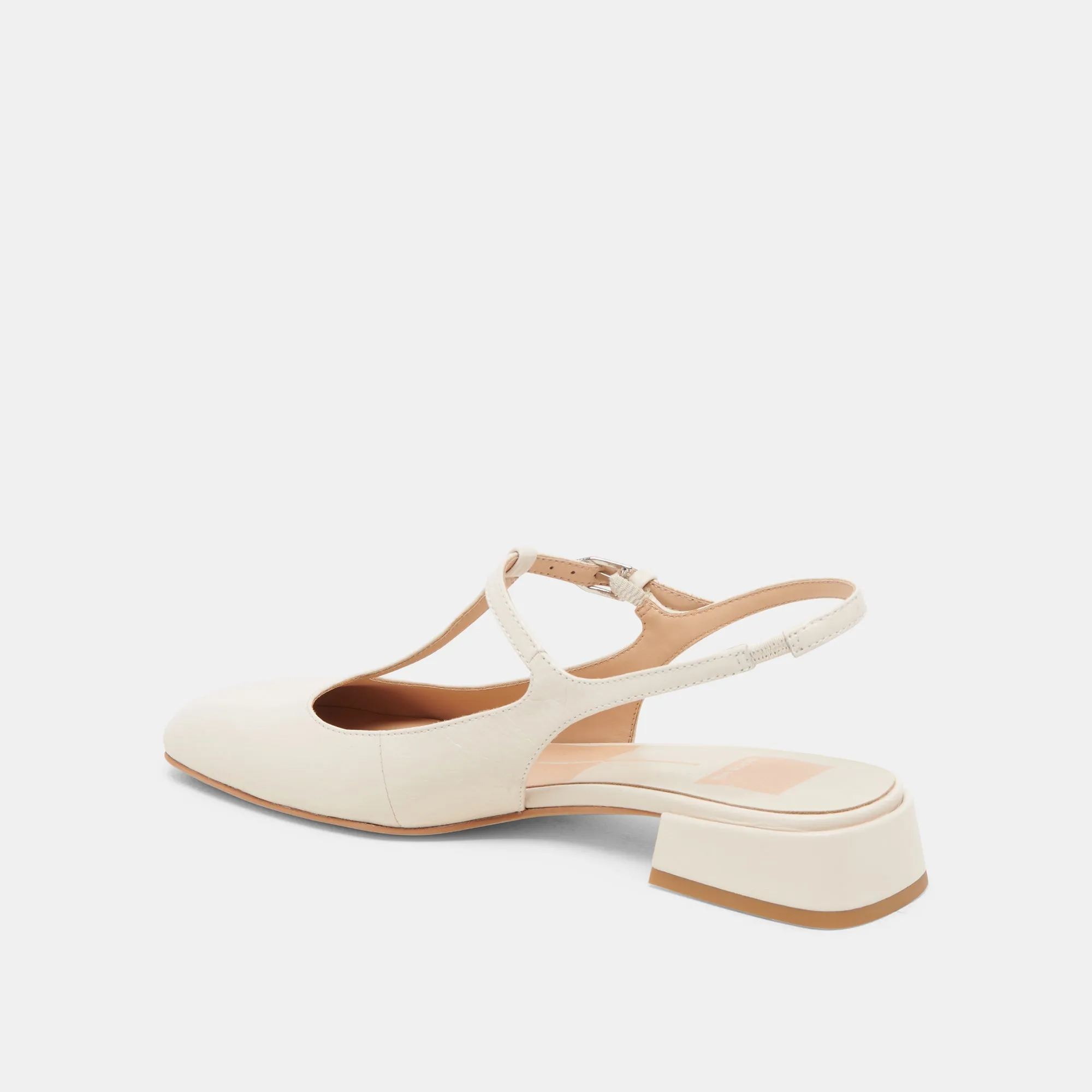 DEIDRA FLATS CREAM LEATHER