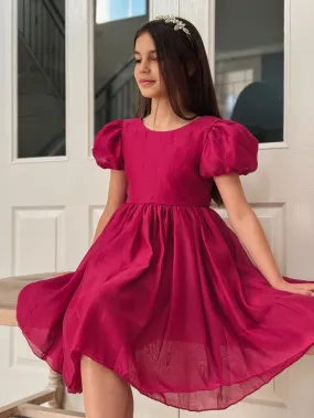 Delia Girls Fuchsia Dress