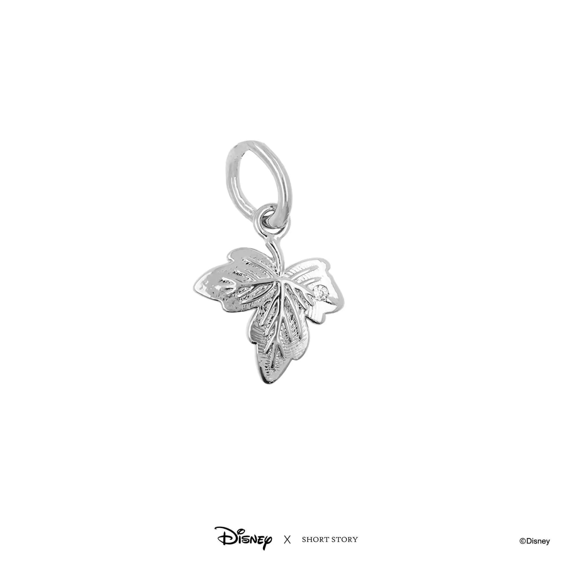 Disney Necklace Charm Diamante Maple Leaf