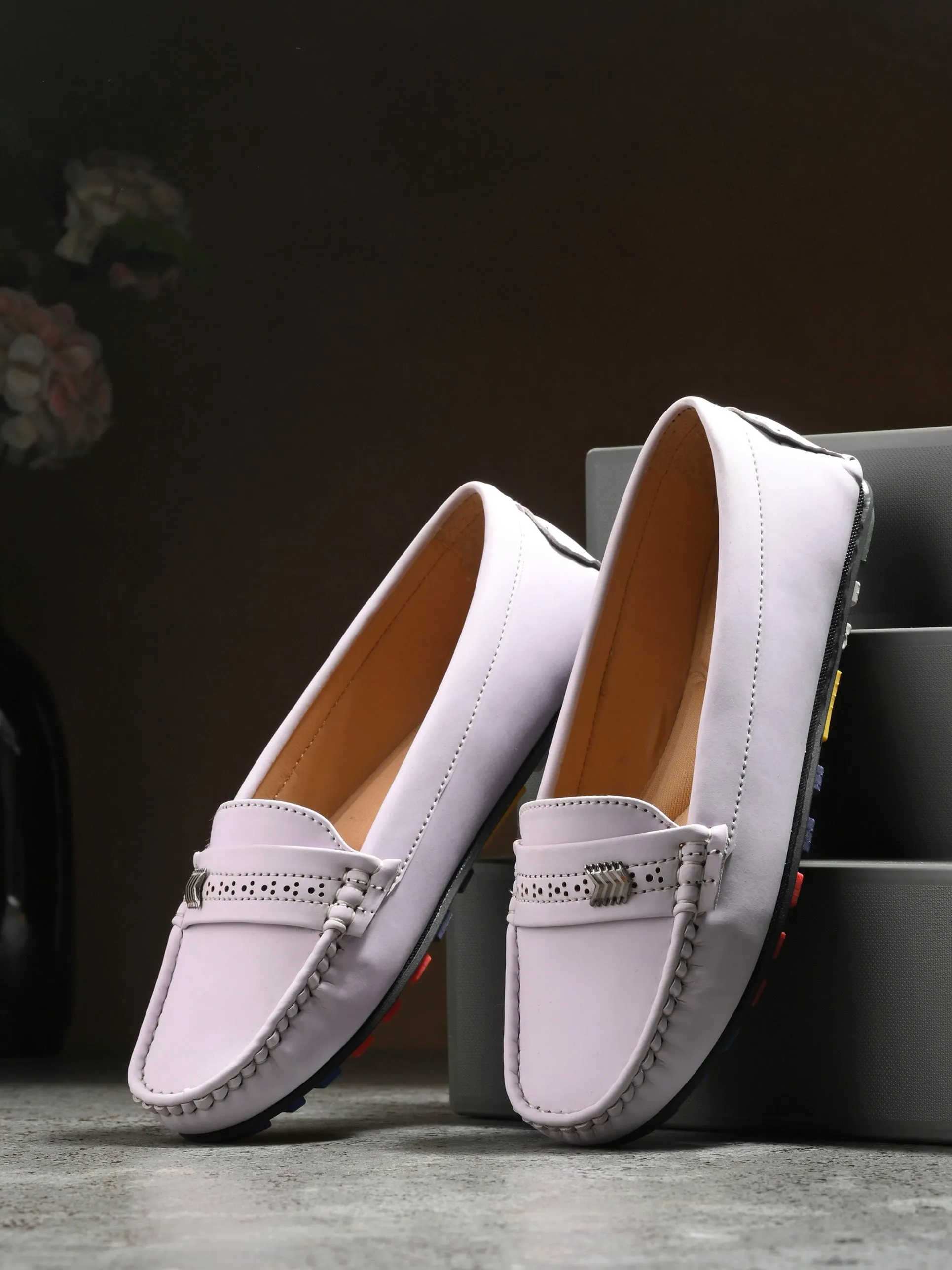 El PASO Round Toe Lightweight Loafers For Women