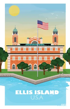 Ellis Island Illustration