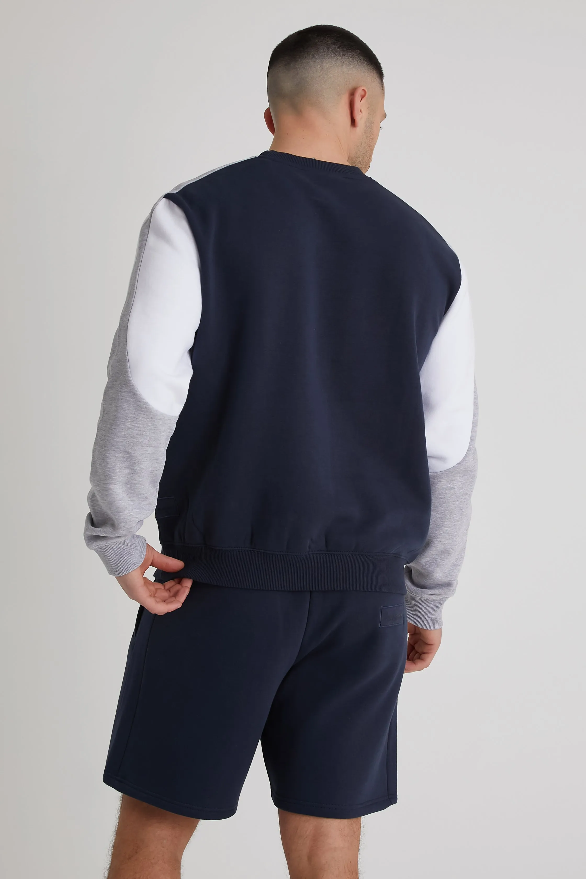 Ezra premium cut & sew fleece Sweat in Navy