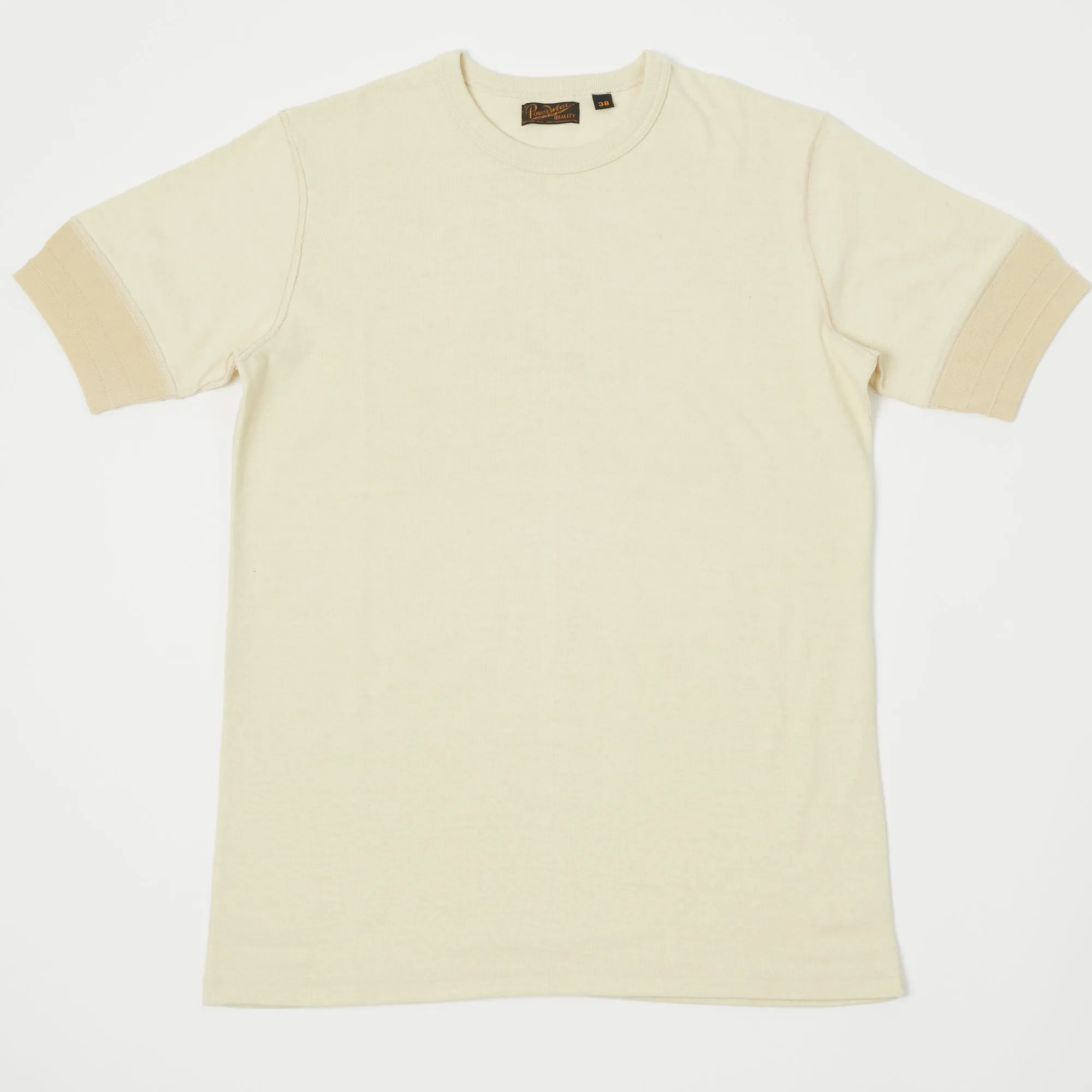 Freewheelers 2125026 '40's Military Underwear' Crew Neck Tee - Straw Cream