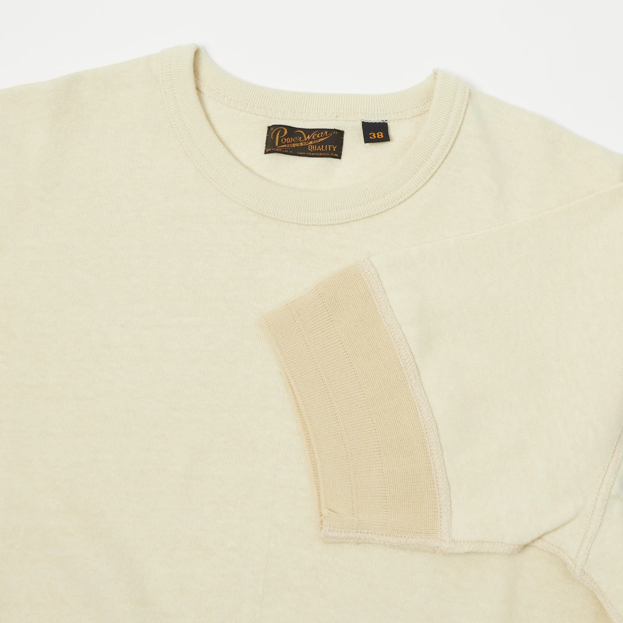 Freewheelers 2125026 '40's Military Underwear' Crew Neck Tee - Straw Cream