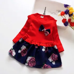 Girl Dress Christmas Party Dresses Kids Girls Floral Clothes Children Girl Dress