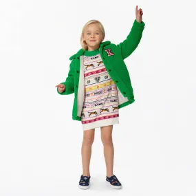 KENZO KIDS Teen Girls Pink Jacquard Knit Sweater Dress