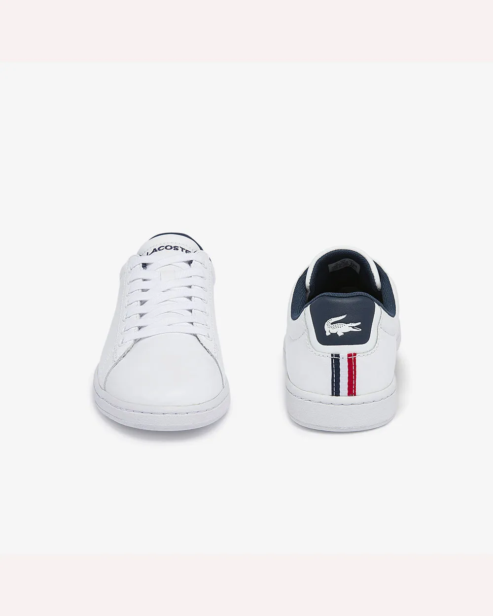 Lacoste Carnaby Evo Tri 1 SFA Sneaker - White, Navy & Red